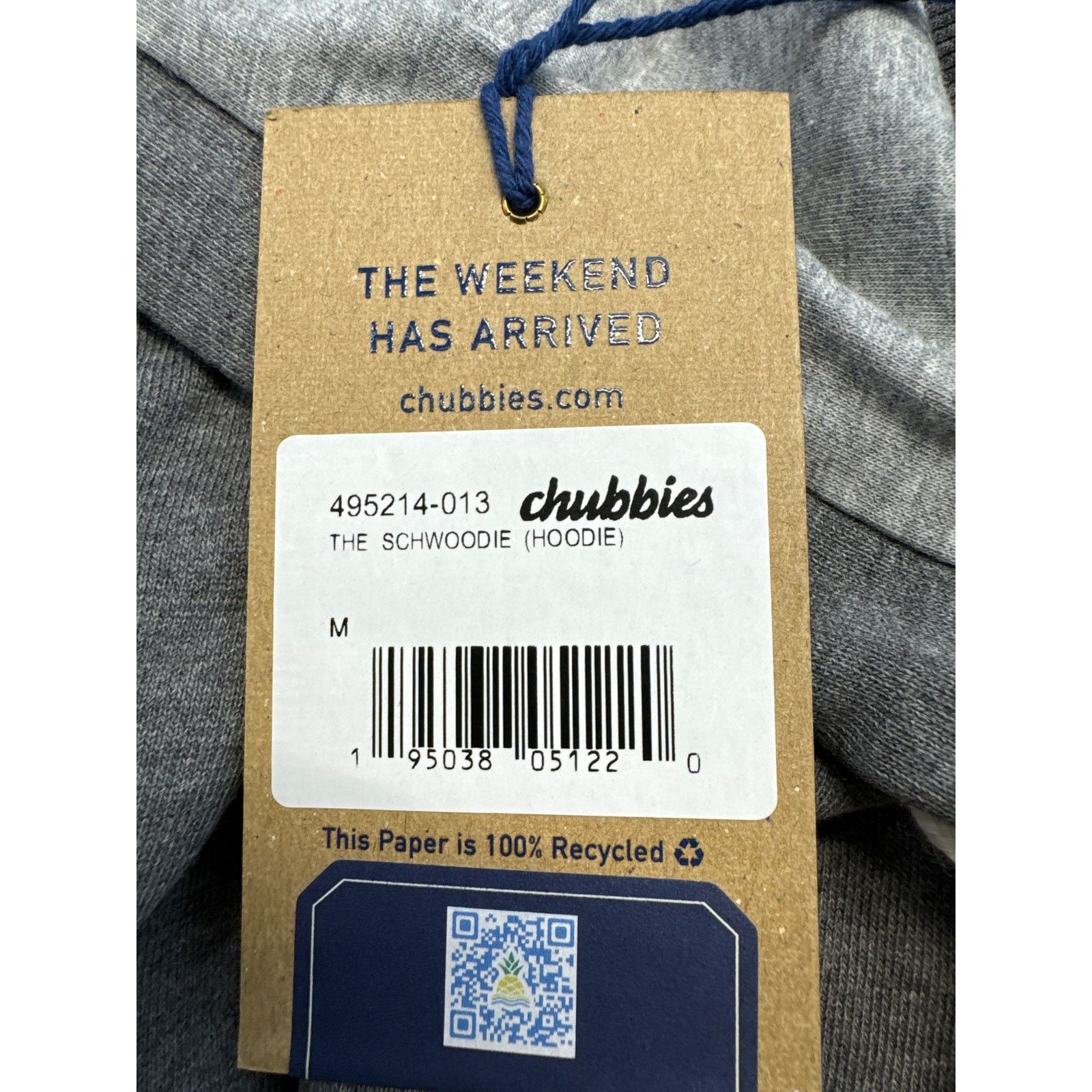 Chubbies Chubbies Gray Pullover Hoodie Side Zip Pocket men sz M Size US M / EU 48-50 / 2 - 7 Thumbnail
