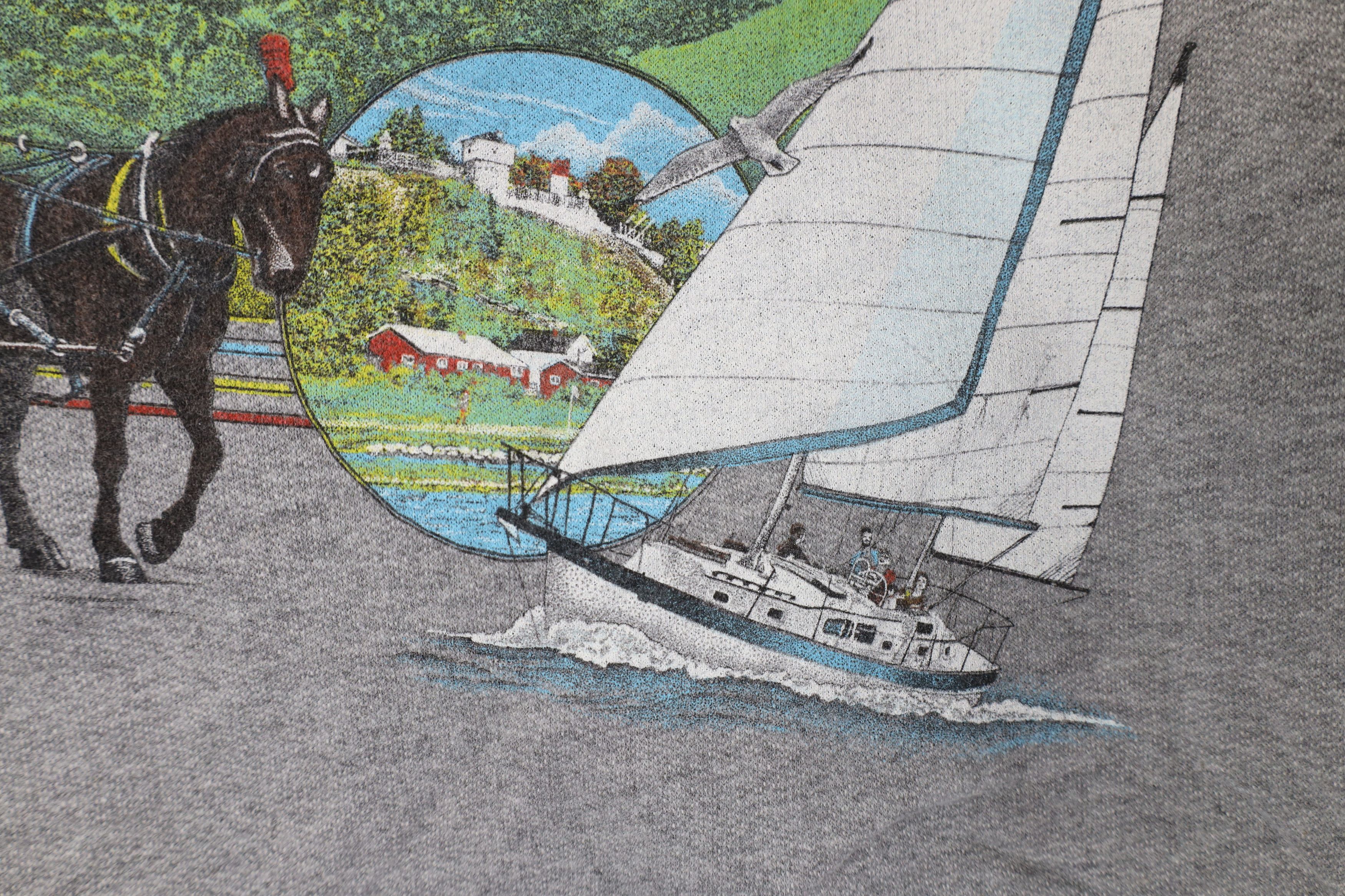 Vintage Vintage 90s Streetwear Mackinac Island Crewneck Sweatshirt Size US XL / EU 56 / 4 - 6 Thumbnail