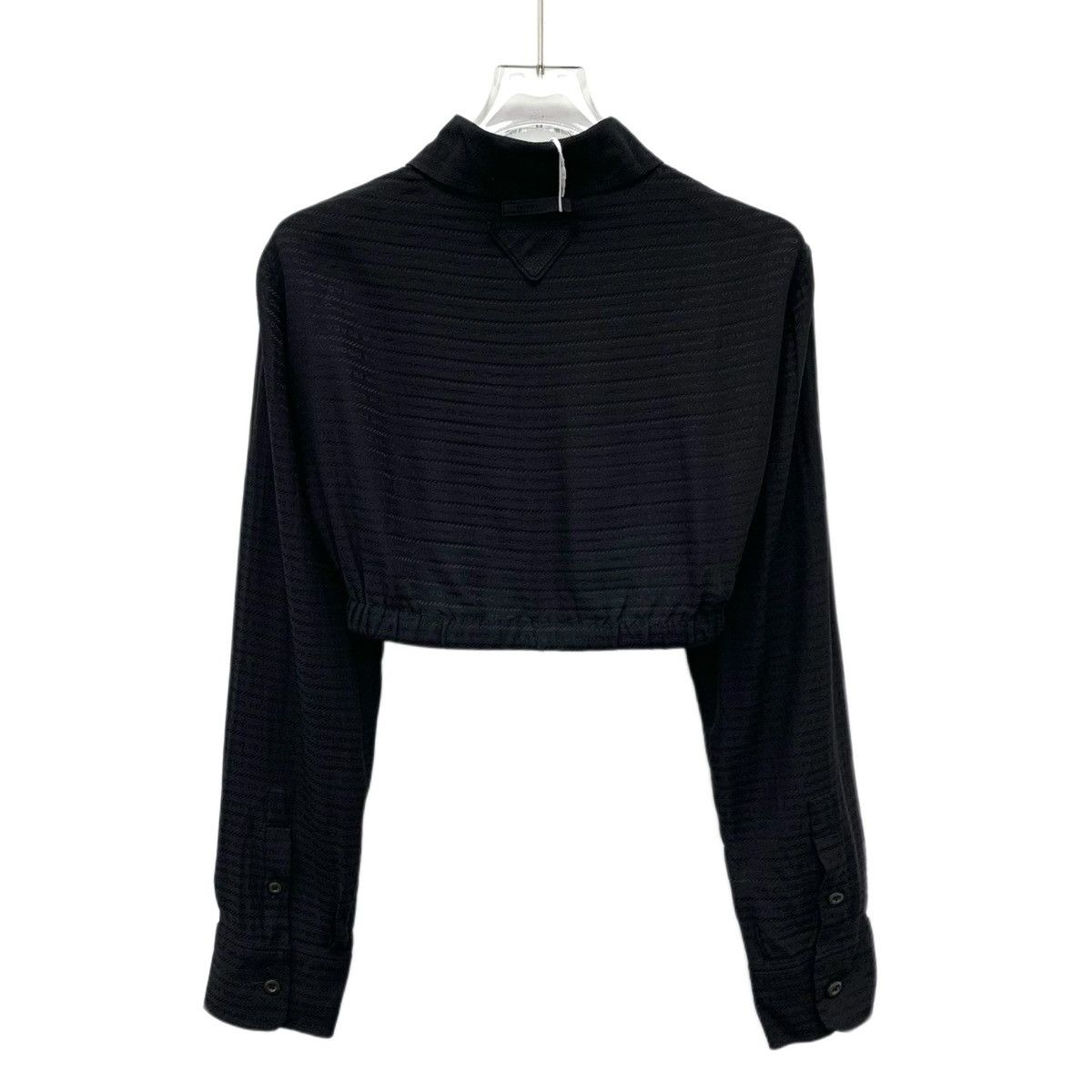 Prada Prada All Over Logo Print Silk Long Sleeve Shirt K26WX Size M / US 6-8 / IT 42-44 - 2 Thumbnail