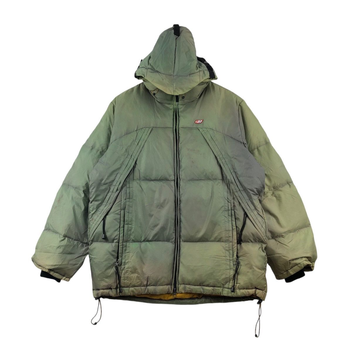 55 DSL Diesel Puffer Jacket Green Faded Color Winter Jacket 