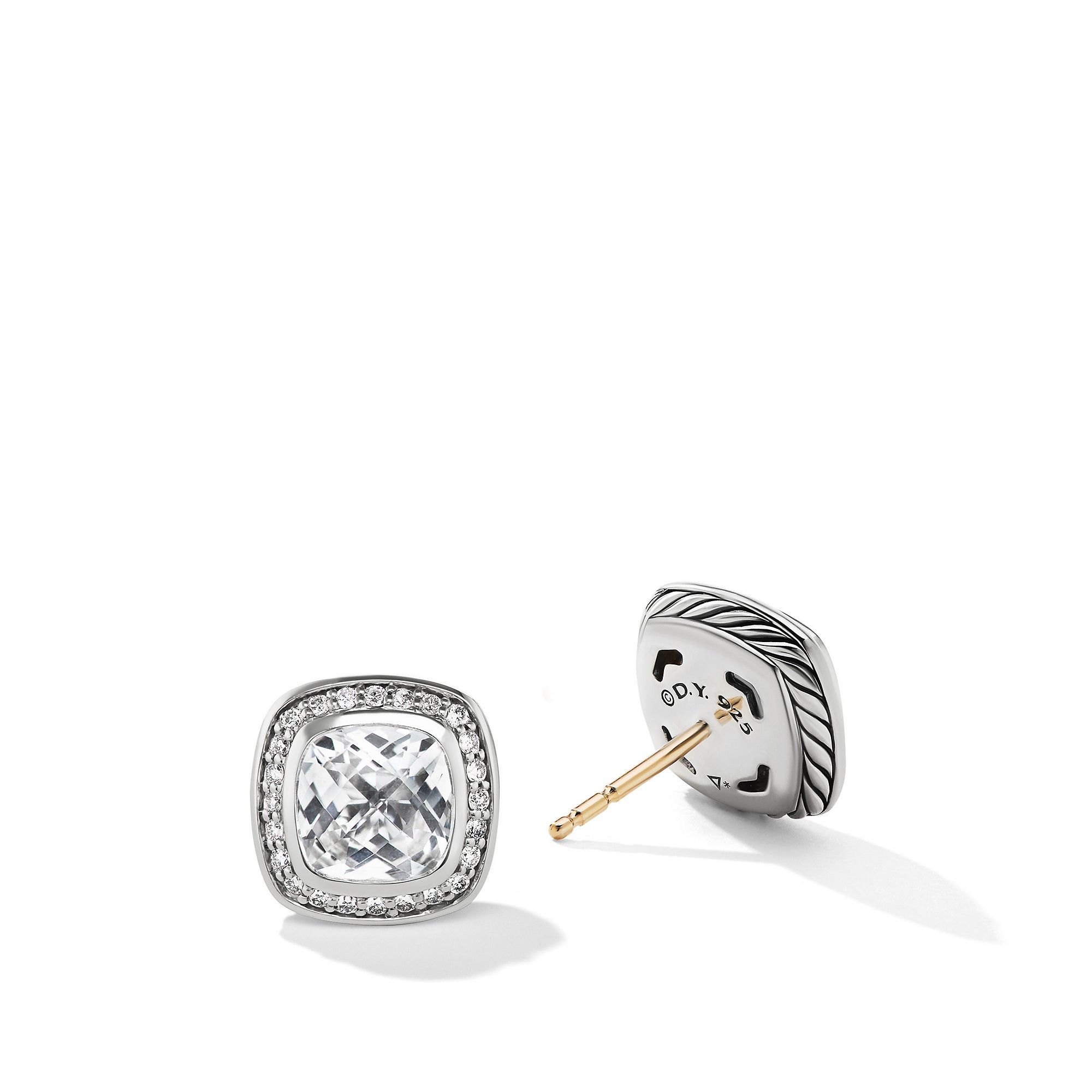 David Yurman o1w1db10525 E12310D Earrings in Silver with Topaz & Diamond Size ONE SIZE - 2 Thumbnail