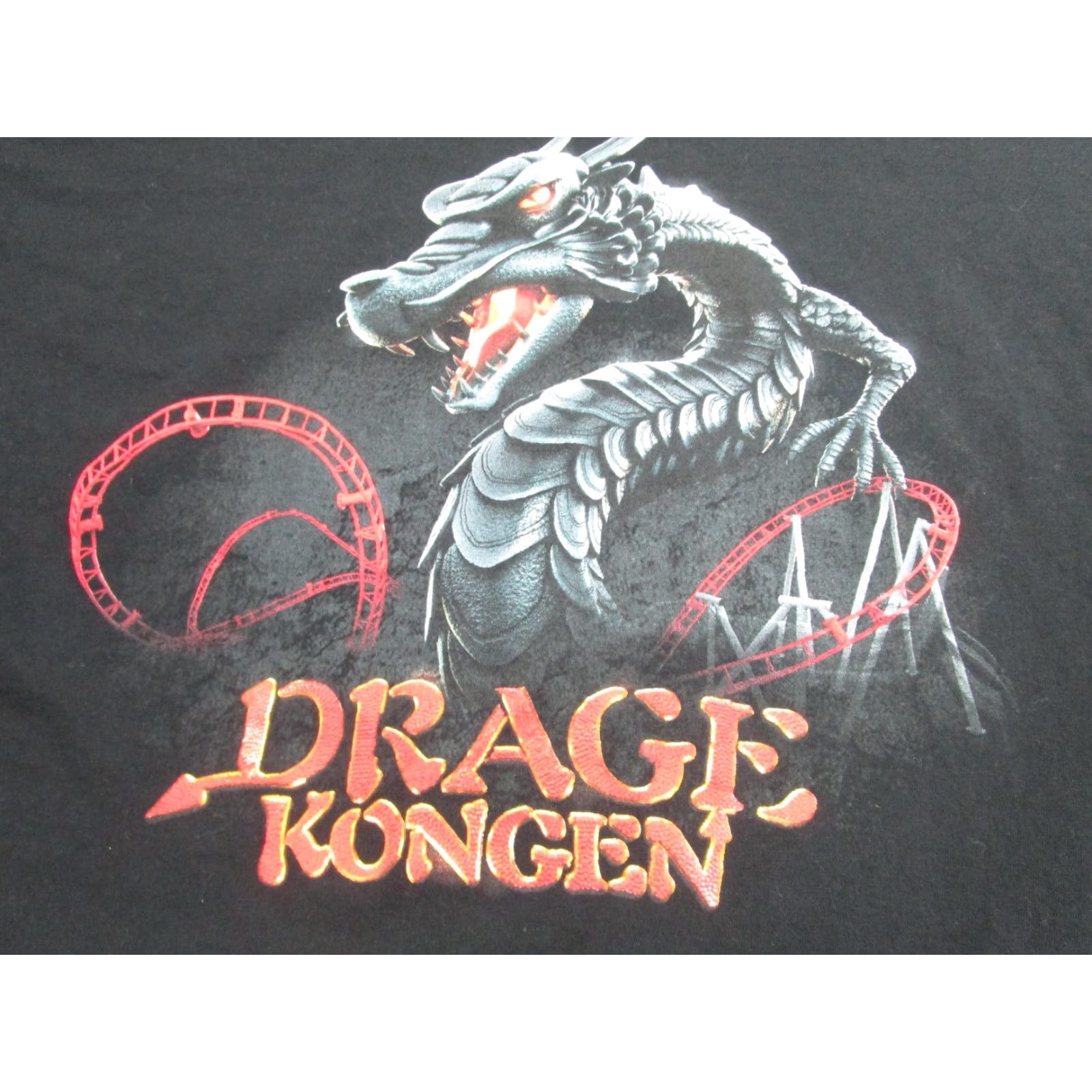 Vintage B&C Drage Kongen Shirt Mens XL Black Dragon Graphic Tee Roller Coaster Theme Park Short Sleeve Crew Neck 100% Cotton Size US XL / EU 56 / 4 - 3 Thumbnail