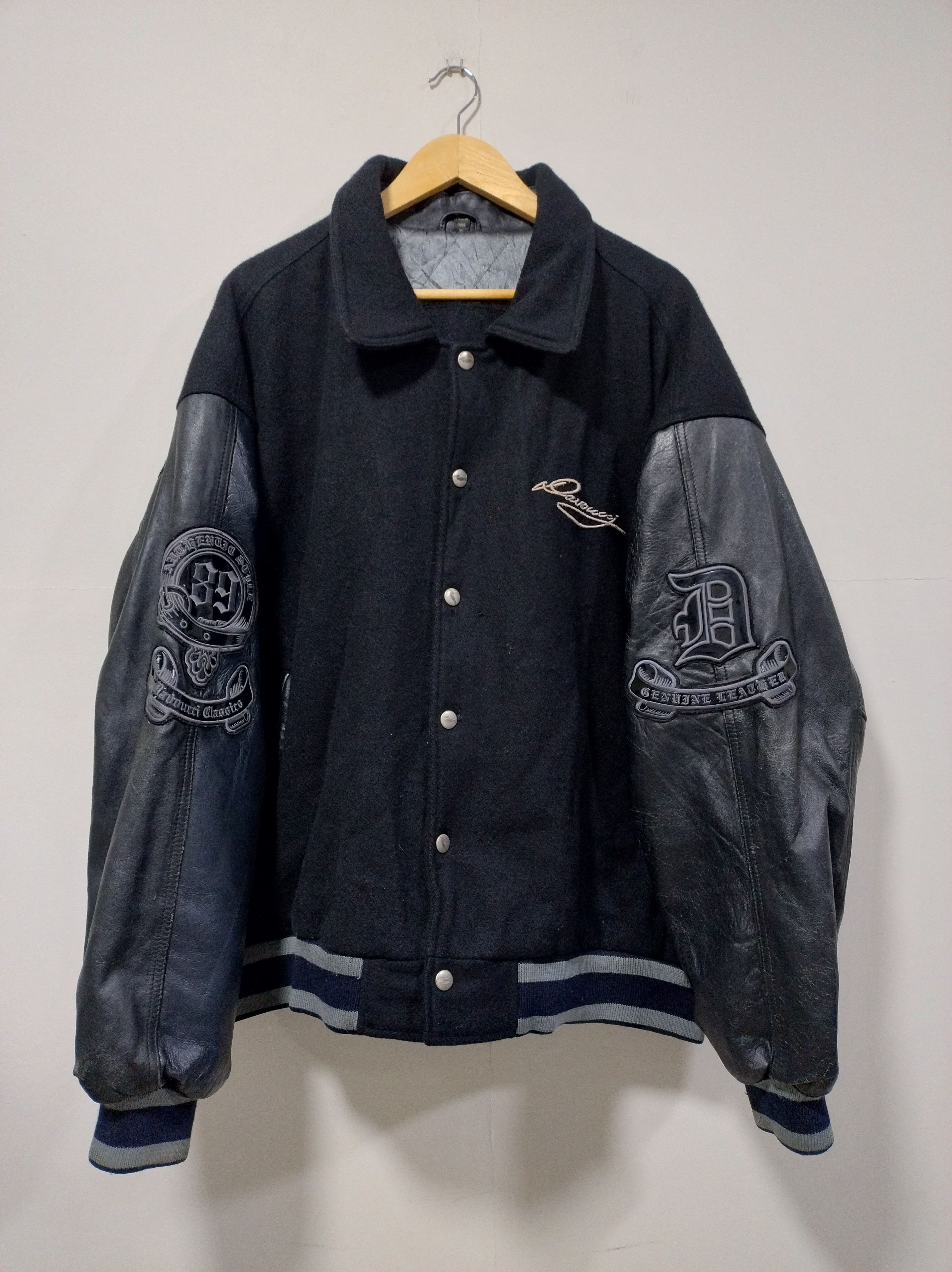 Other Davoucci "Authentic Style 89" Varsity Jacket Leather & Wool Size US XXL / EU 58 / 5 - 1 Thumbnail