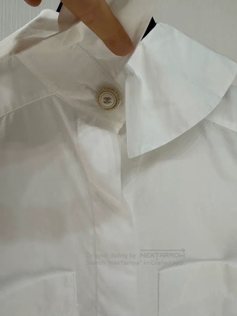 Chanel Chanel Princess-style shirt with lotus leaf neck Size XXS / US 00 / IT 34 - 3 Thumbnail