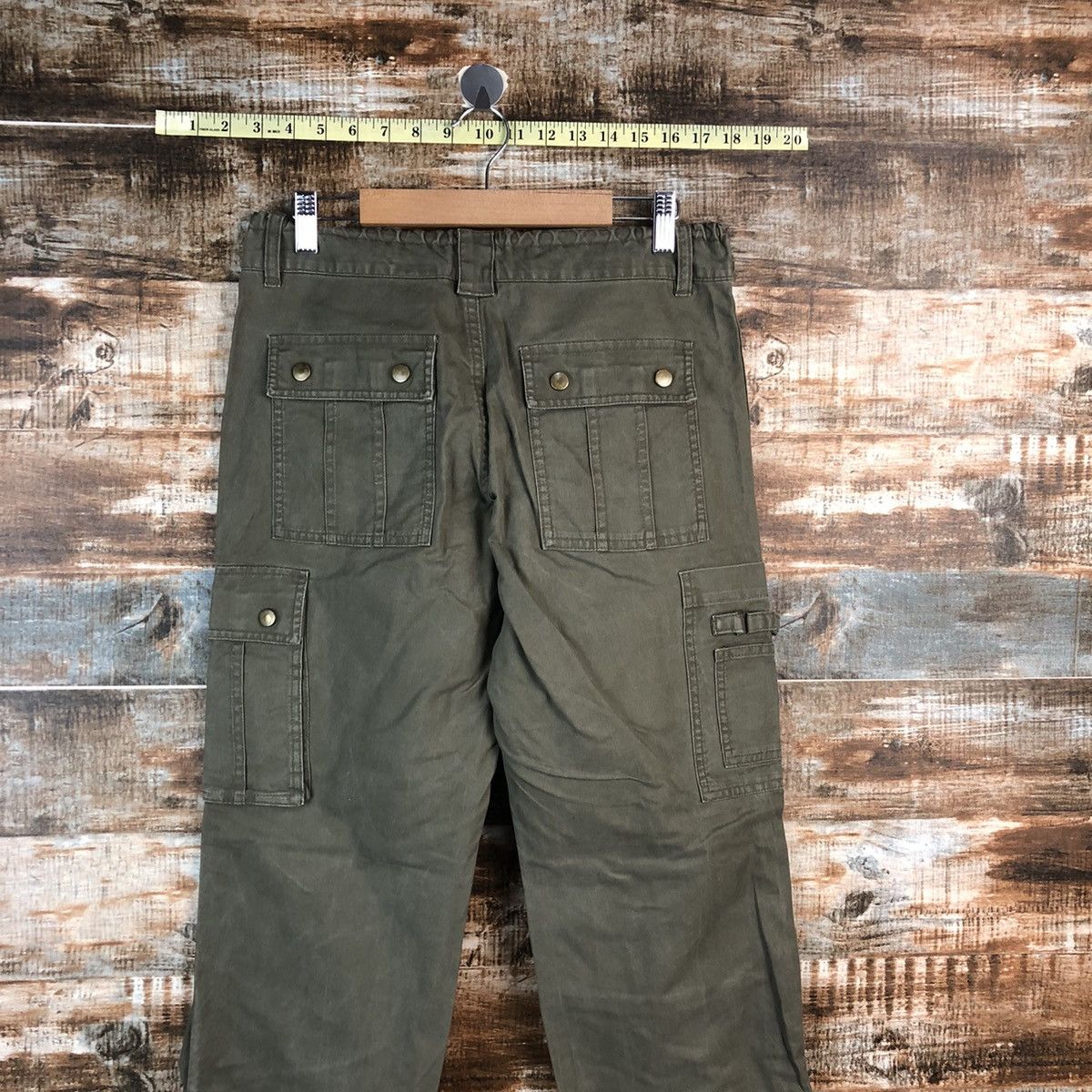 Japanese Brand Drug Store Green Cargo Multipocket Pants #A2418 Size US 27 - 16 Thumbnail