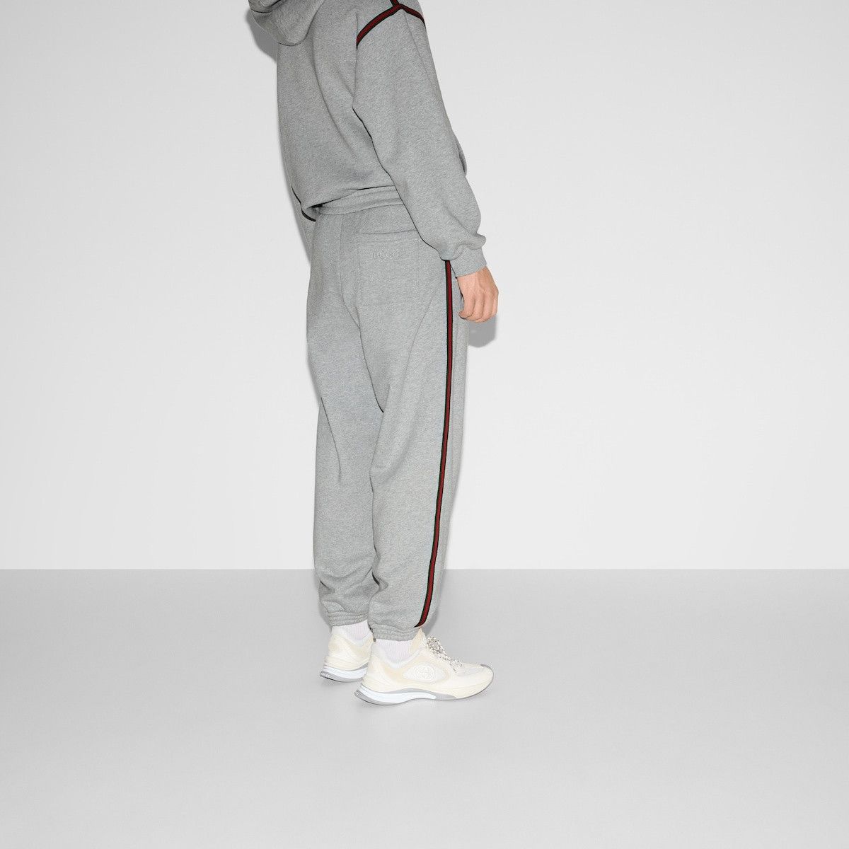 Gucci o1s1wg110925 Cotton Jersey Jogging Pant With Web in Gray Size US 36 / EU 52 - 4 Thumbnail