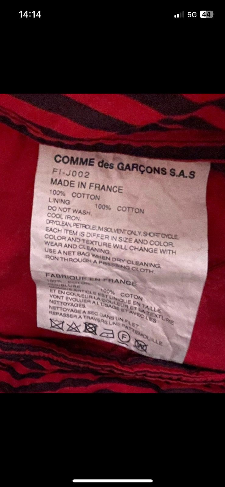 Comme des Garcons SHIRT Comme Des Garçons Shirt - Perfecto Size US L / EU 52-54 / 3 - 4 Thumbnail