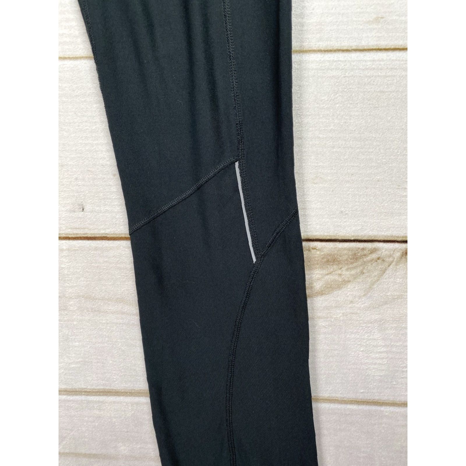 Nike Nike Dri-FIT Leggings Womens M Black Reflective Running Yoga Gym Pants Size 32" / US 10 / IT 46 - 2 Thumbnail