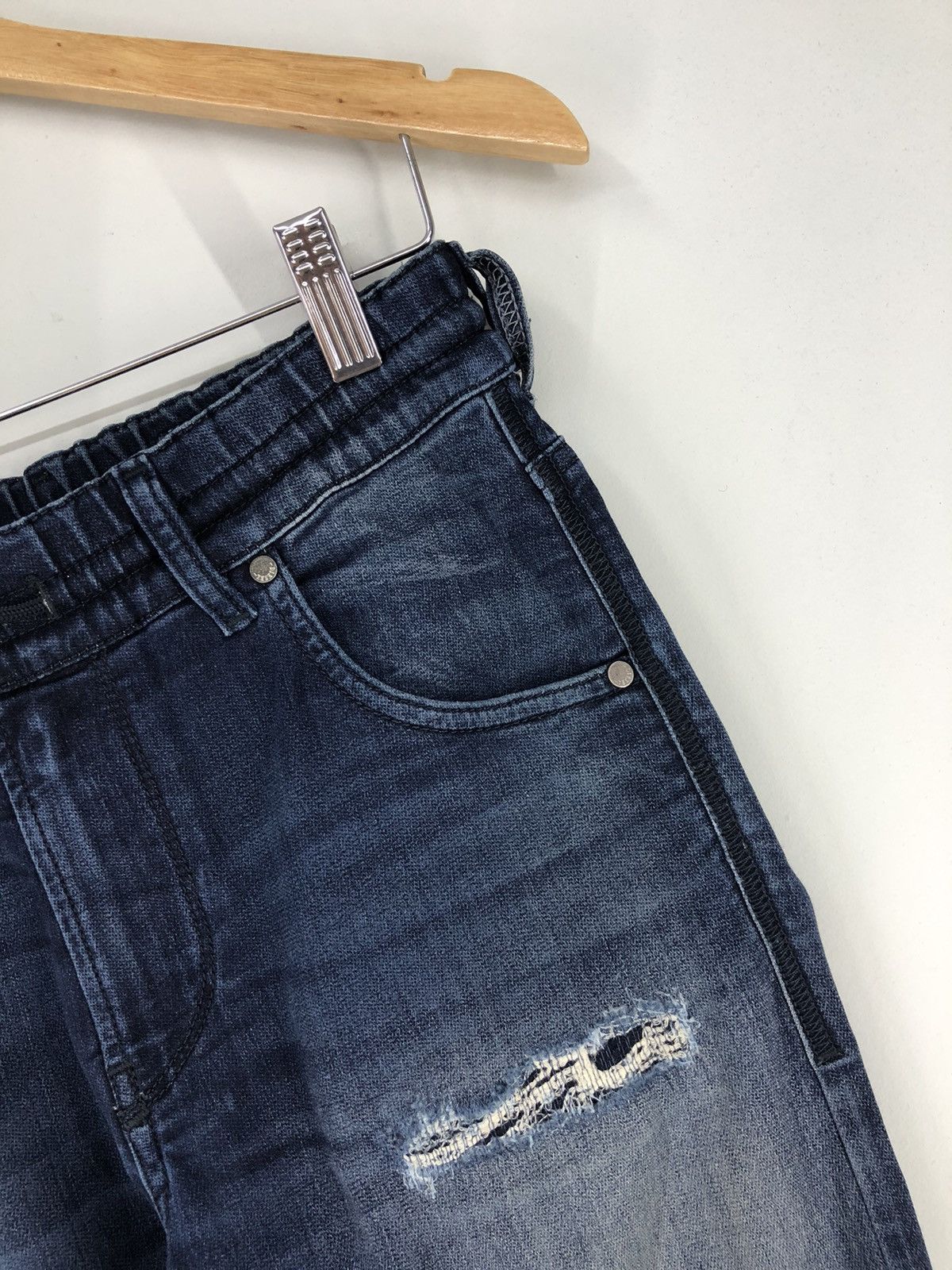 Diesel Diesel Distressed Faded Blue Denim Sweatpants Size 26-30 Size US 26 / EU 42 - 5 Thumbnail
