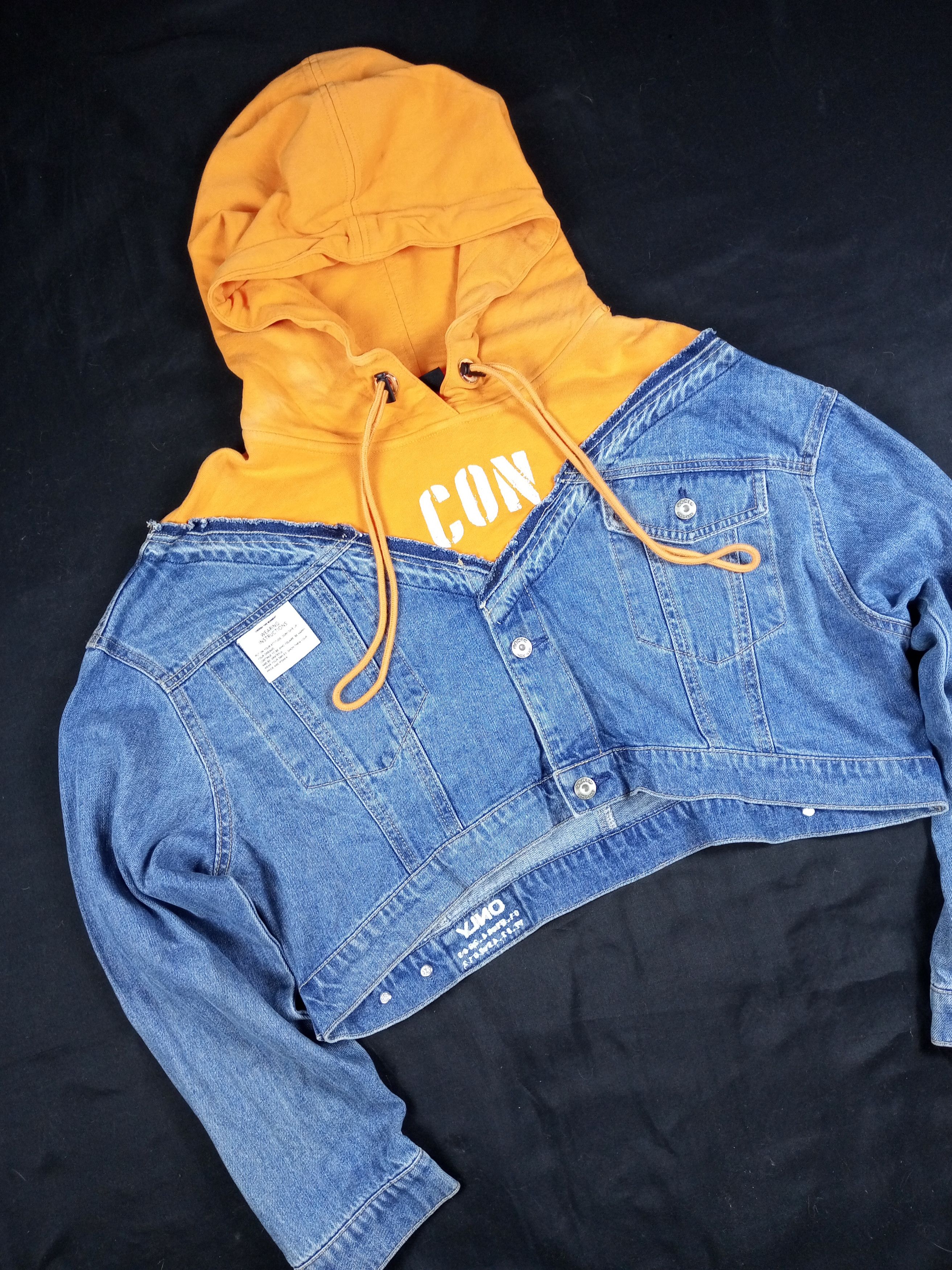 Hysteric Glamour ONLY Denmark Crop Top Denim Hoodie Size S / US 4 / IT 40 - 3 Thumbnail