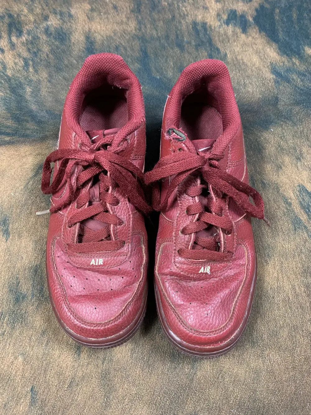 Nike Nike Air Force 1 Low Burgundy Leather Sneakers Rare Size US 5.5 / IT 35.5 - 2 Thumbnail