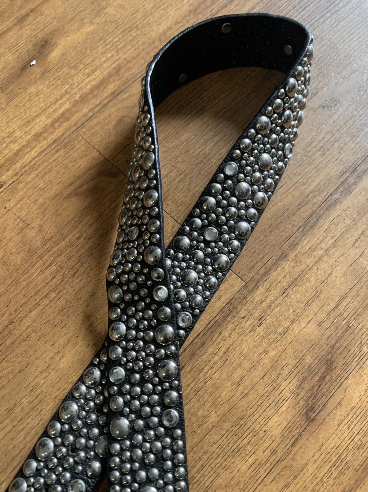 If Six Was Nine 🌑BLACKFRIDAY🌑 Black leather metallic studded belt Size ONE SIZE - 3 Thumbnail