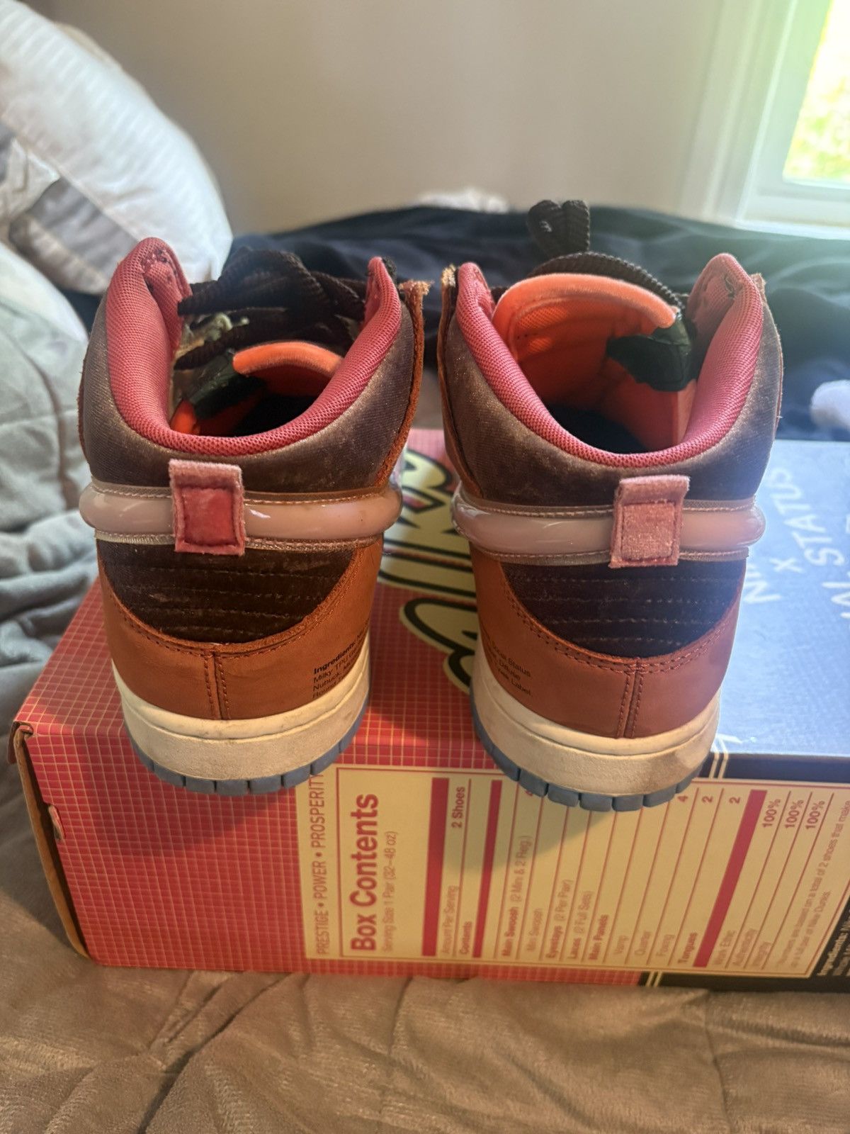 Nike Nike dunk mid social status free lunch choclate milk Size US 11.5 / EU 44-45 - 4 Thumbnail