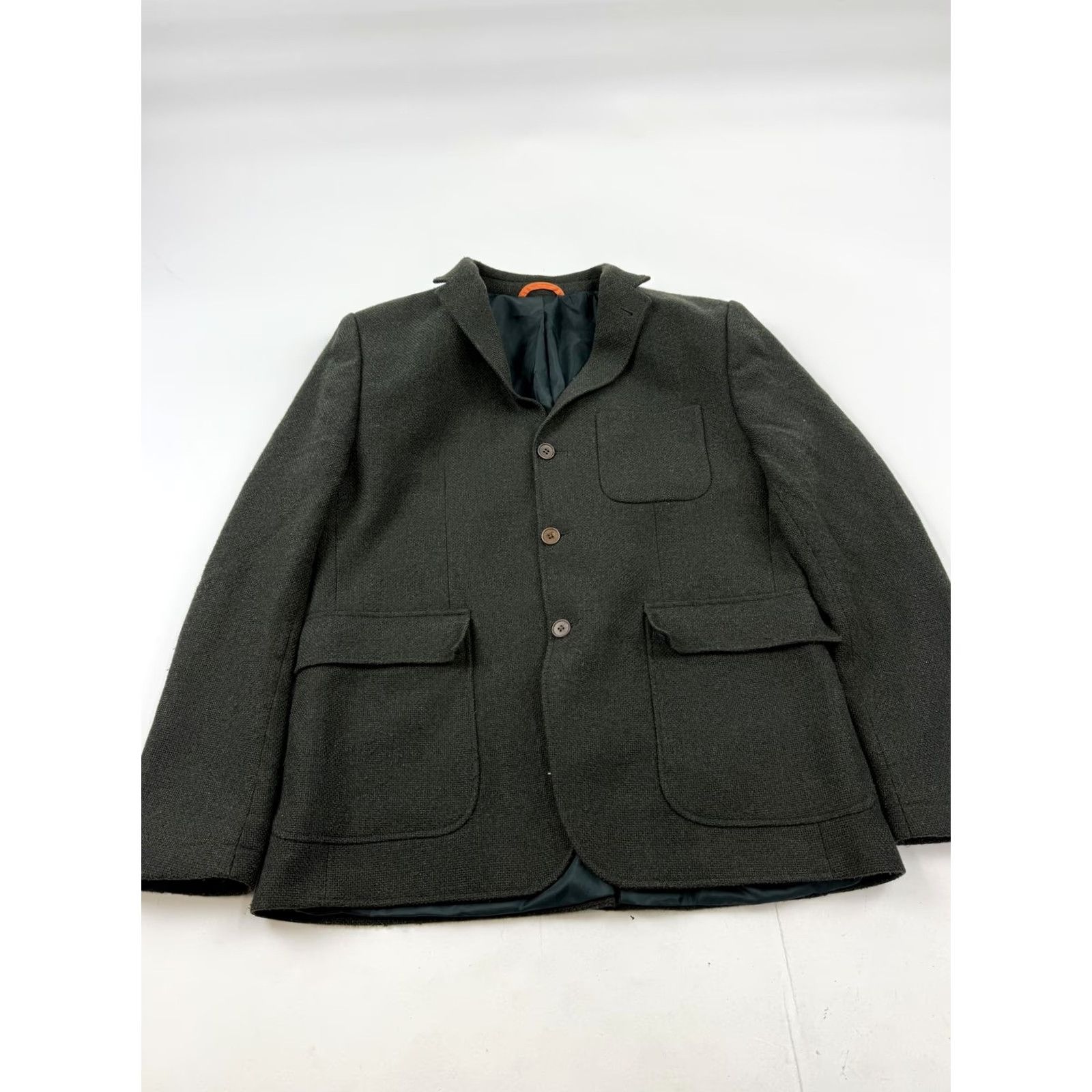 Vintage AFIELD Mens Gray Wool-Blend Tweed 3-Button Single-Breasted Sport Coat Jacket M Size US M / EU 48-50 / 2 - 2 Thumbnail