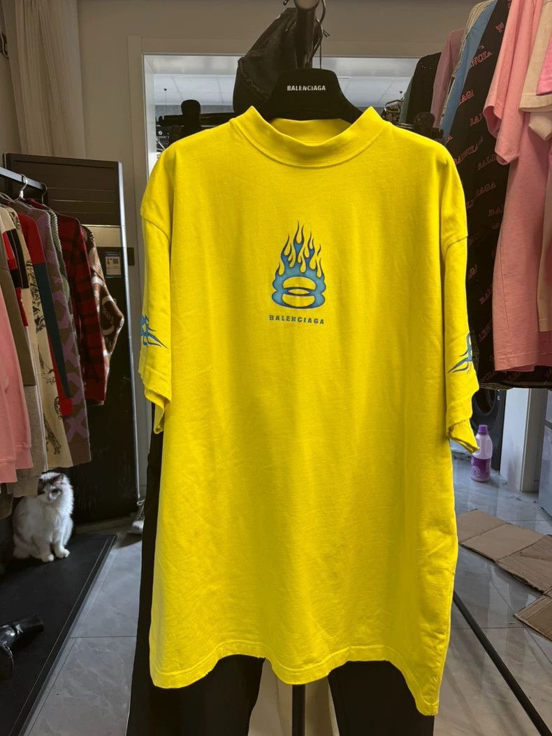 Balenciaga Balenciaga 24Fall Flame Double Ring T-shirt-2506 Size US S / EU 44-46 / 1 - 1 Thumbnail
