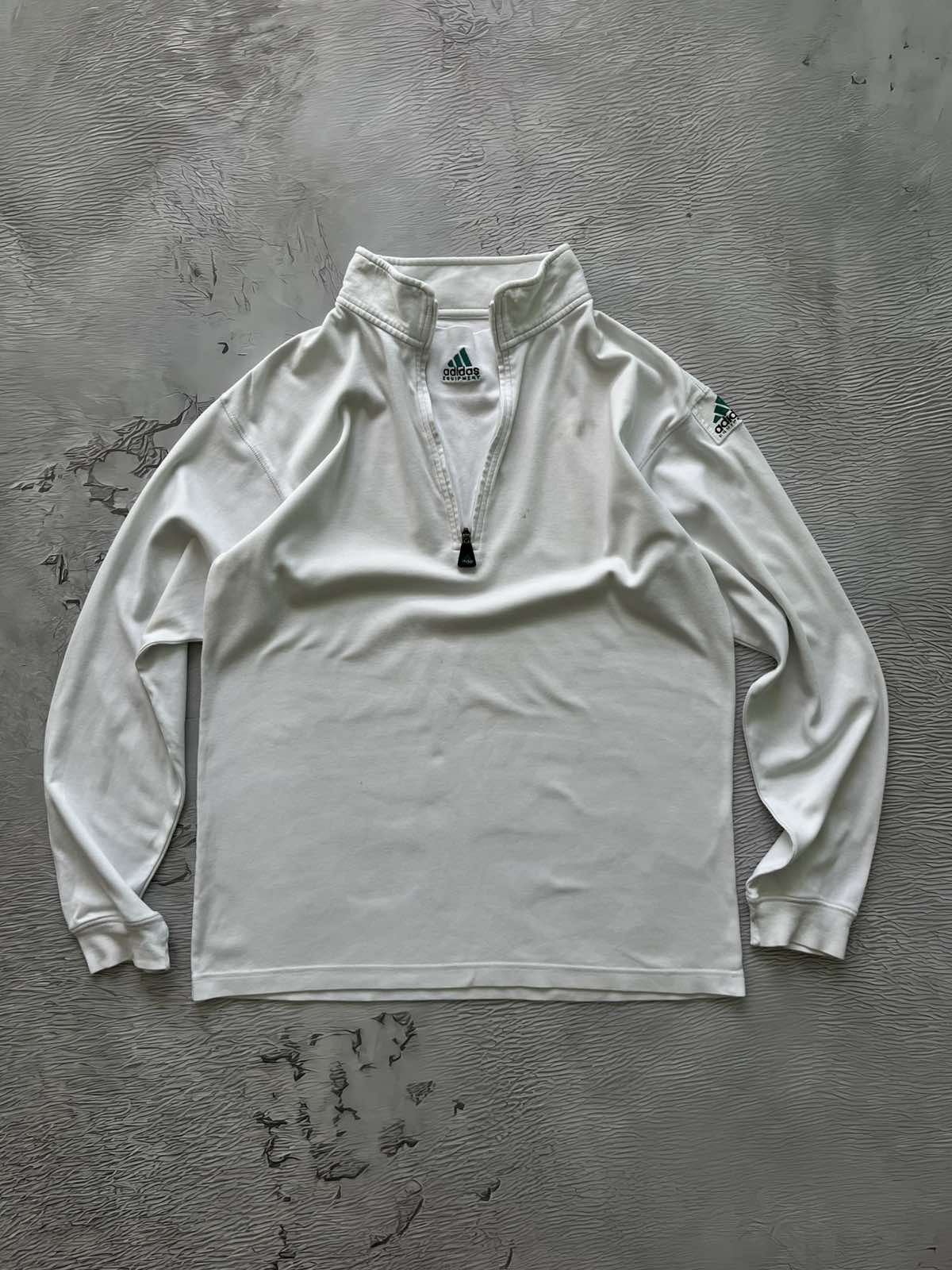 Adidas Adidas Equipment Vintage Longsleeve Zip White Size US M / EU 48-50 / 2 - 2 Thumbnail