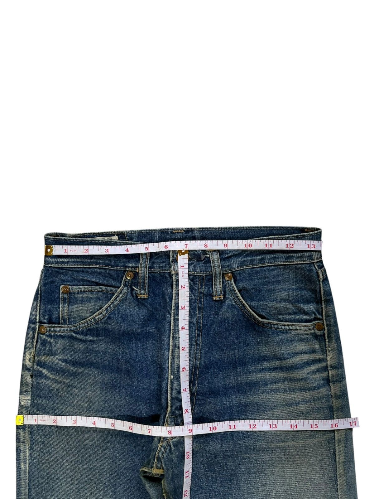 Japanese Brand × Jean Vintage Japanese Brand Mud Wash Painted Flare Jeans Size 27" / US 4 / IT 40 - 12 Thumbnail