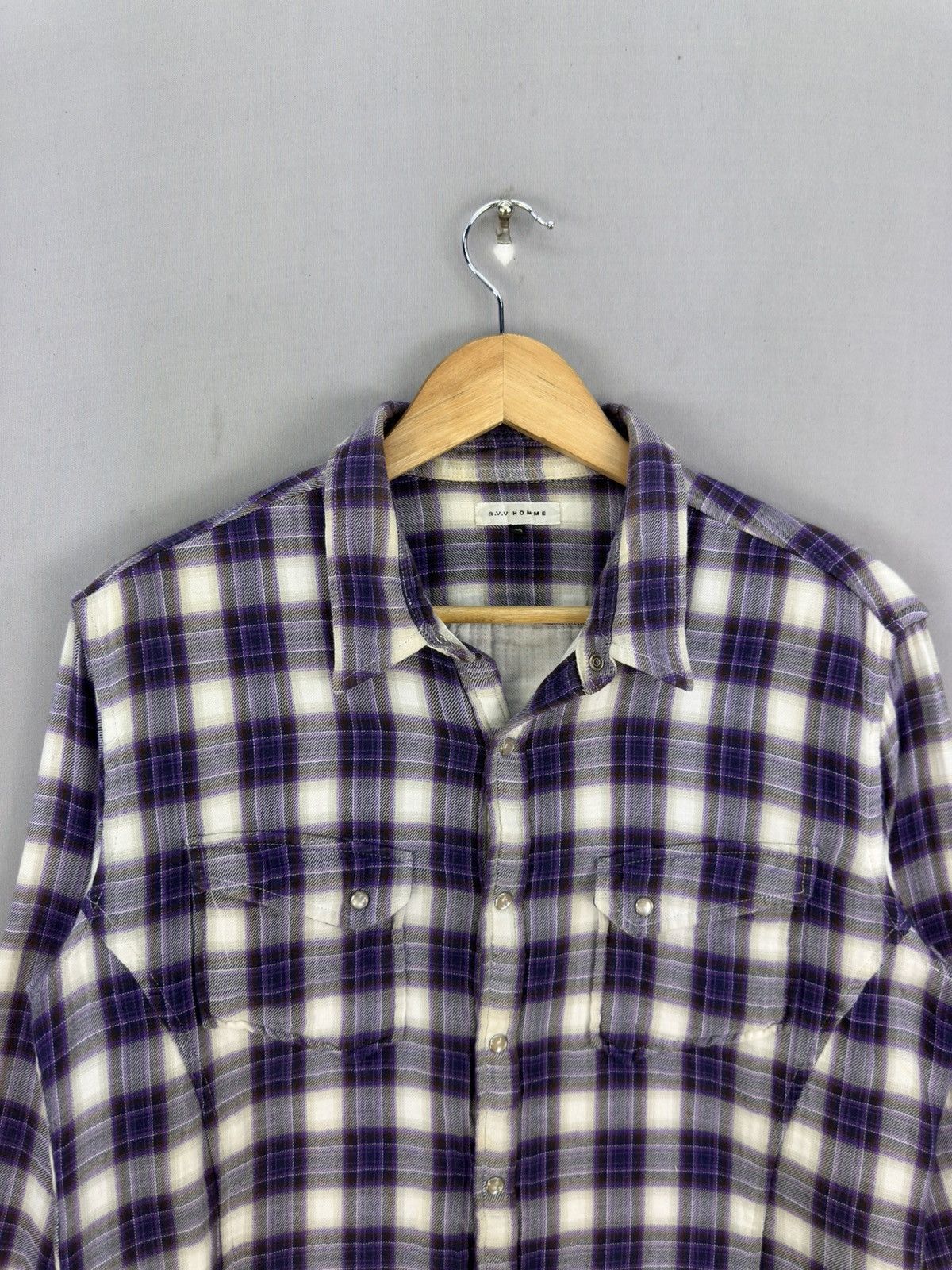 Flannel A.V.V Homme Checkered Western Shirt Button Up Size US M / EU 48-50 / 2 - 7 Thumbnail