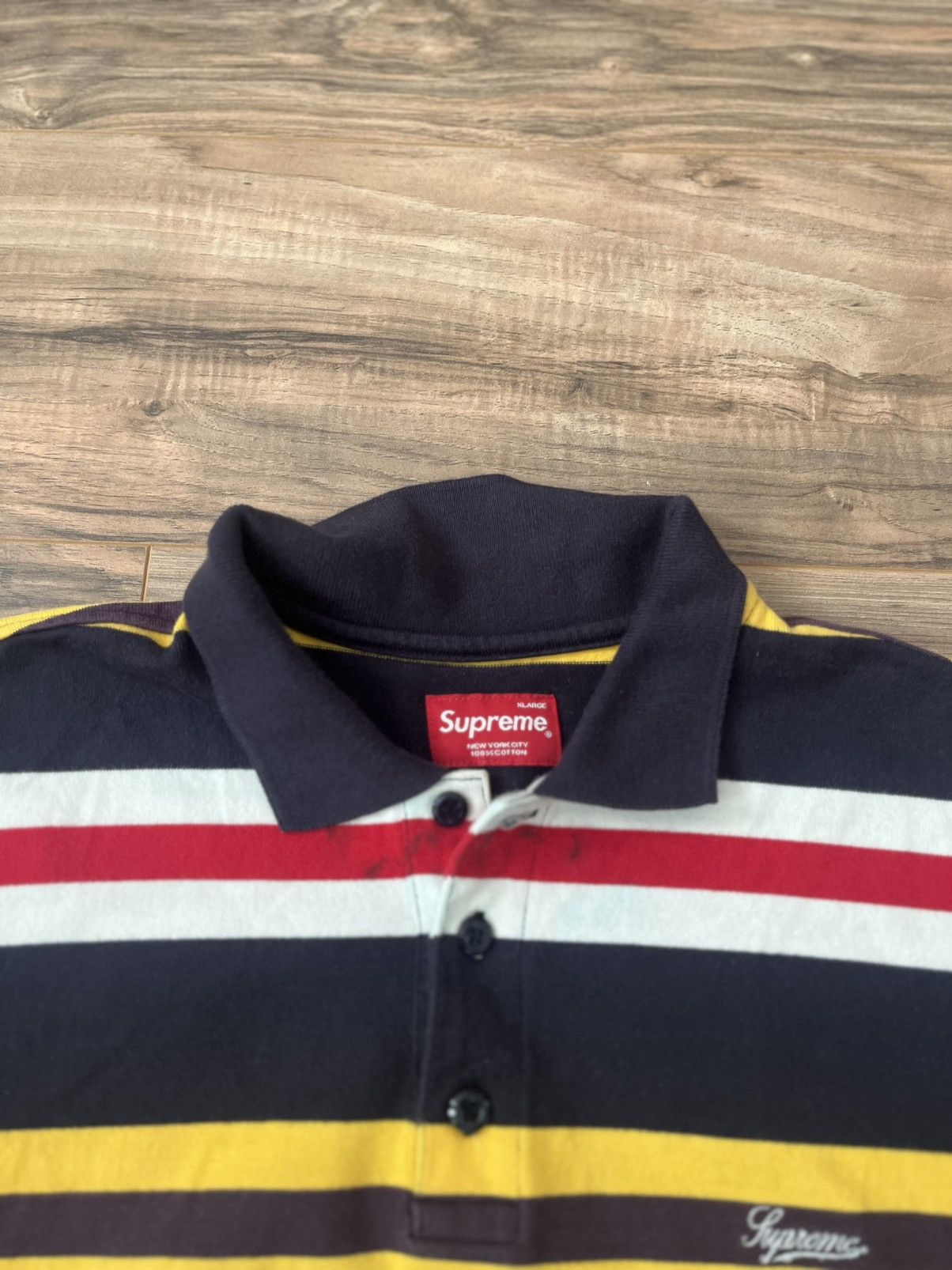 Supreme Supreme Multi Stripe Rugby Size US XL / EU 56 / 4 - 12 Thumbnail