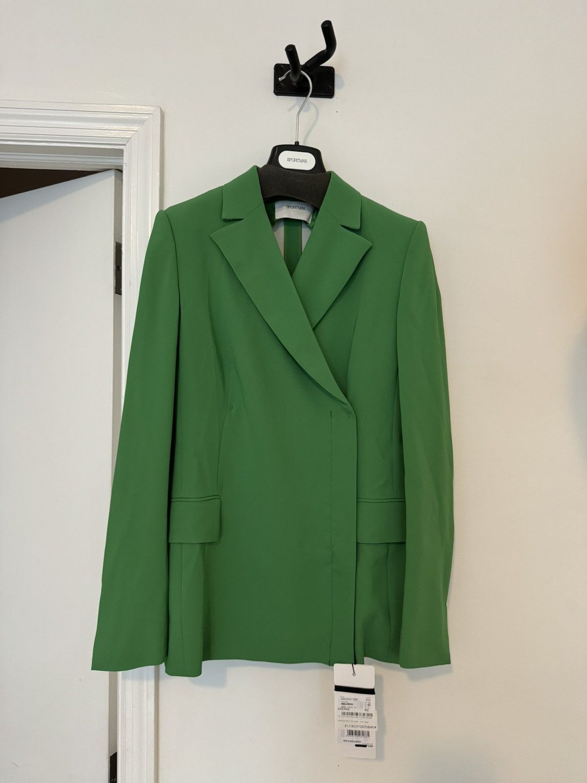 Sportmax Long Sleeve Twill Blazer - Sportmax - Green Size M / US 6-8 / IT 42-44 - 1 Thumbnail