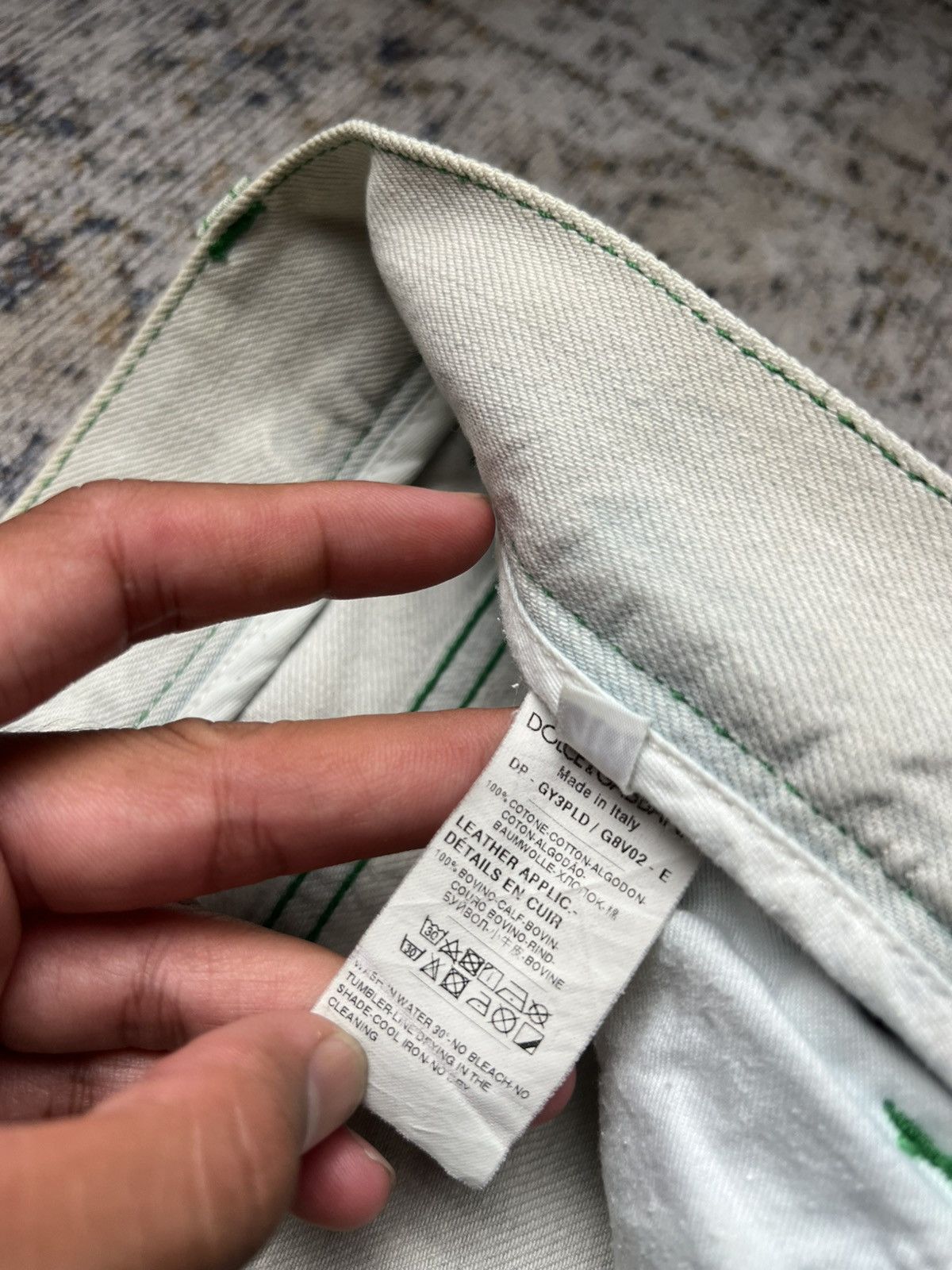 Dolce & Gabbana SS05 Dolce & Gabbana Distressed Raw Green Denim Size US 32 / EU 48 - 9 Thumbnail