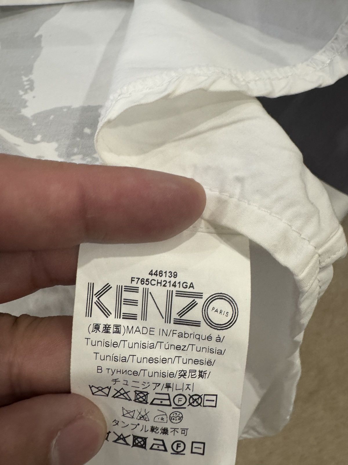 Kenzo KENZO Signature Logo Long Sleeve Shirt White Size US XXS / EU 40 - 3 Thumbnail
