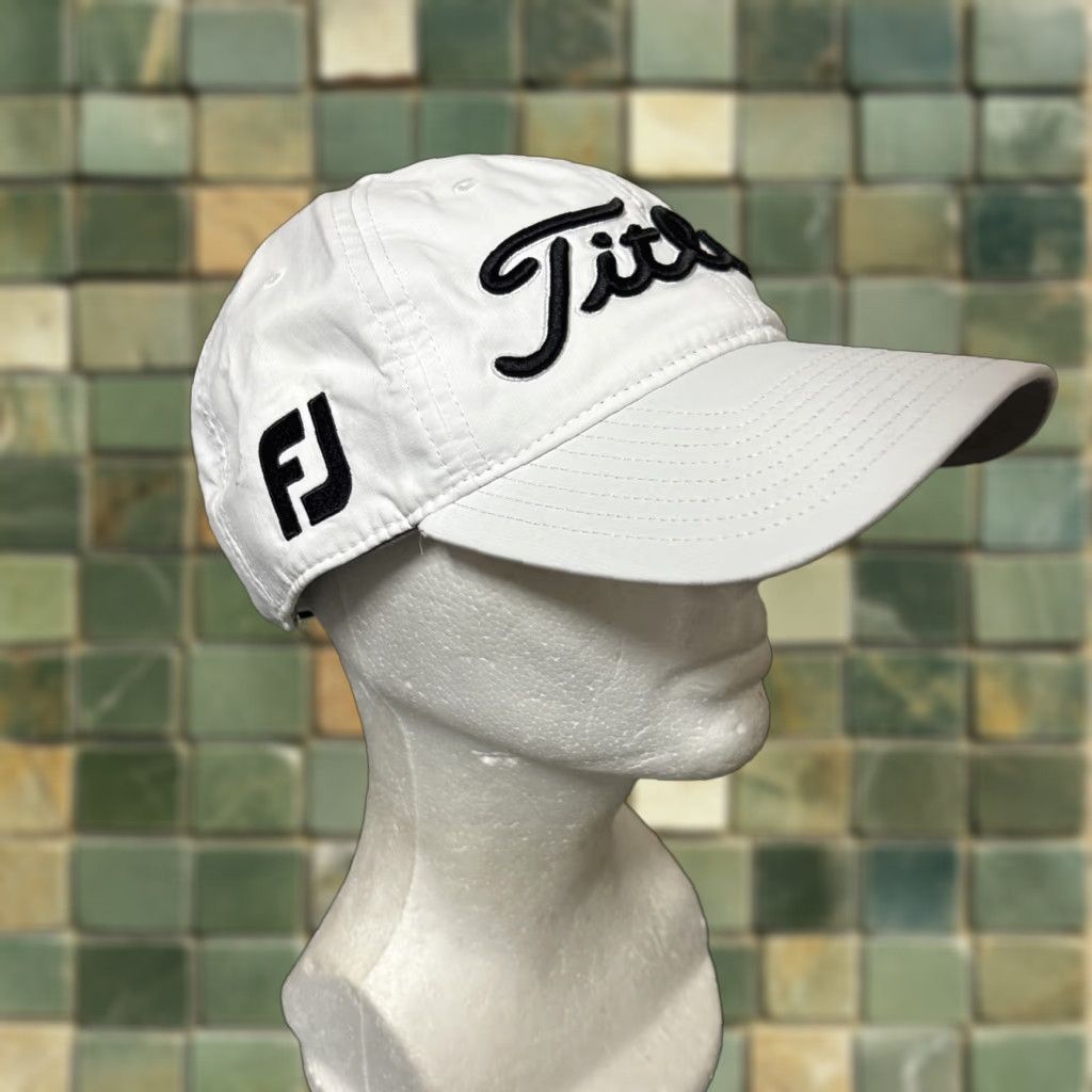 Titleist Titleist Golf Hat Foot Joy FJ Baseball Cap Strapback Adjustable White Black Men Adjustable Cap White Baseball Cap Size ONE SIZE - 1 Thumbnail