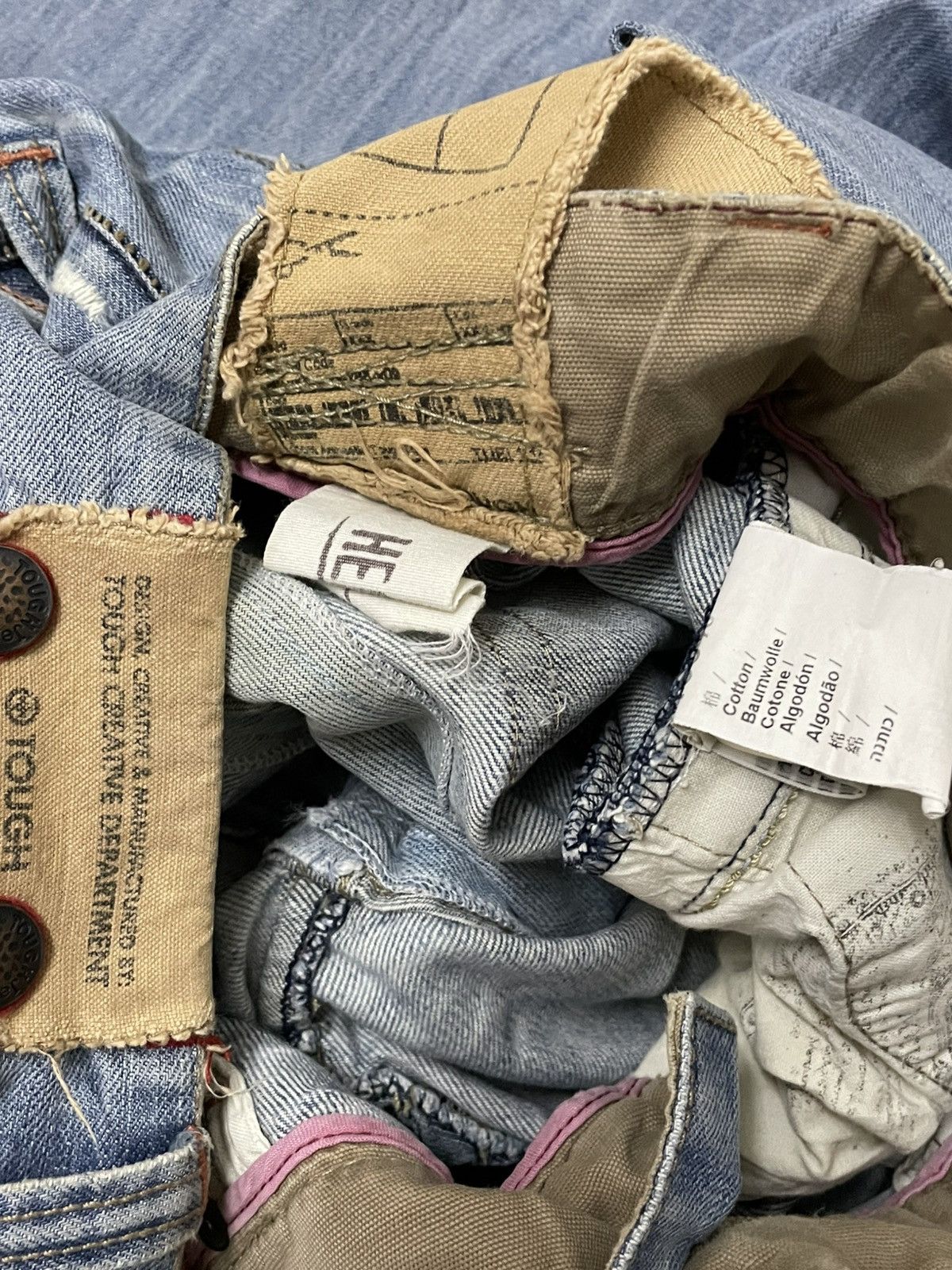 Japanese Brand Vintage 1990s OG Designer Japan Tough Serial Killer Denim Size US 34 / EU 50 - 17 Thumbnail