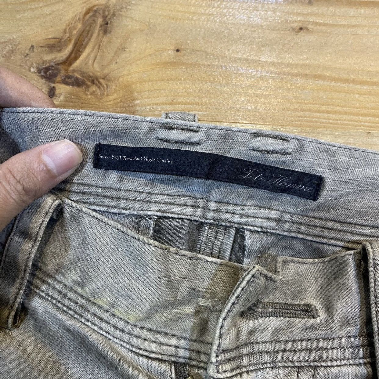 Tete Homme TETE HOMME DOUBLE KNEE CARGO PANTS Size US 29 - 15 Thumbnail