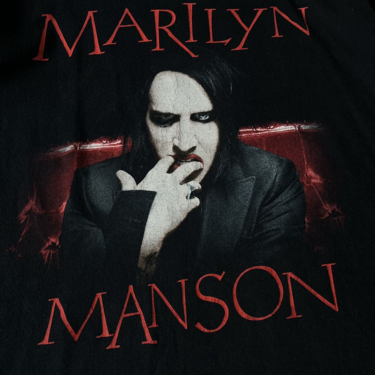 Band Tees × Marilyn Manson × Vintage Vintage Marilyn Manson T-shirt 00s Size US M / EU 48-50 / 2 - 3 Thumbnail