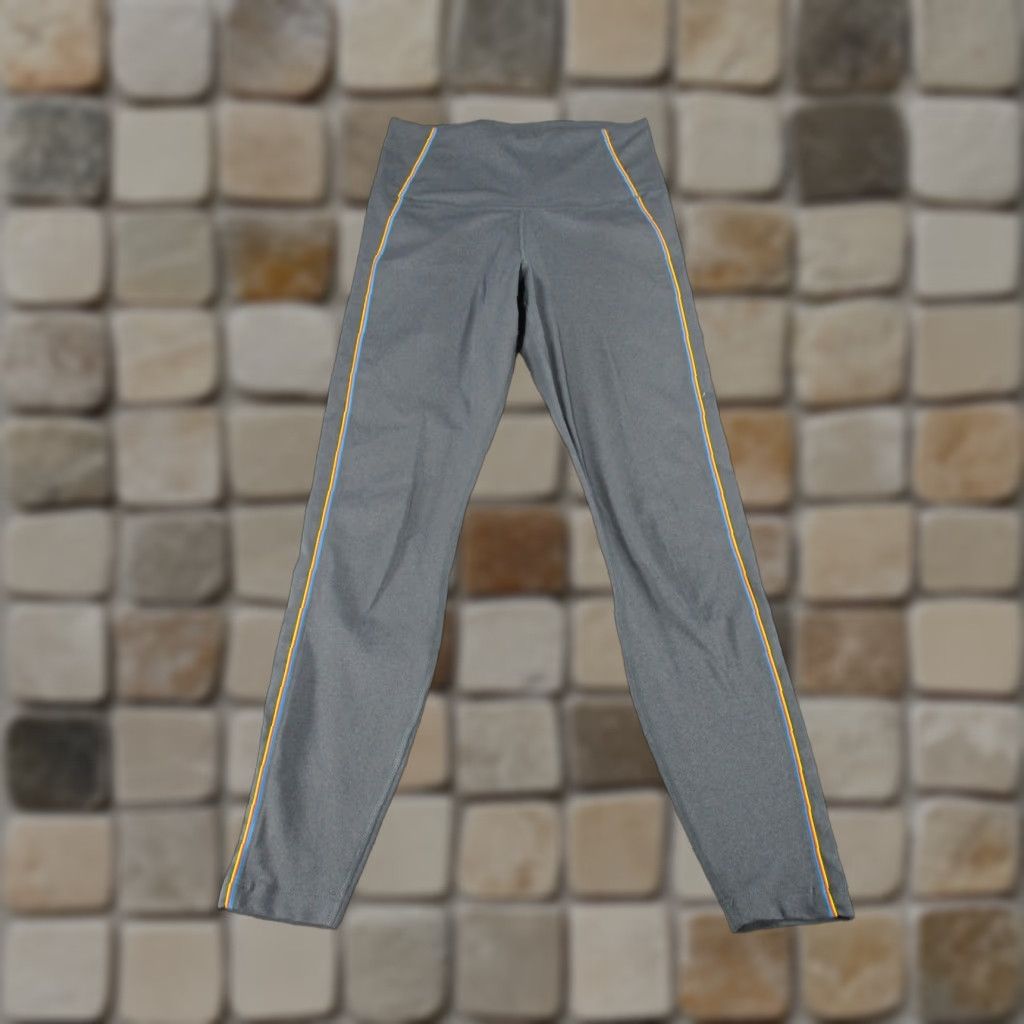 Nike NIKE Leggings Women M Gray Multicolor Side Stripe Compression Gym Activewear Womens Size 32" / US 10 / IT 46 - 1 Thumbnail