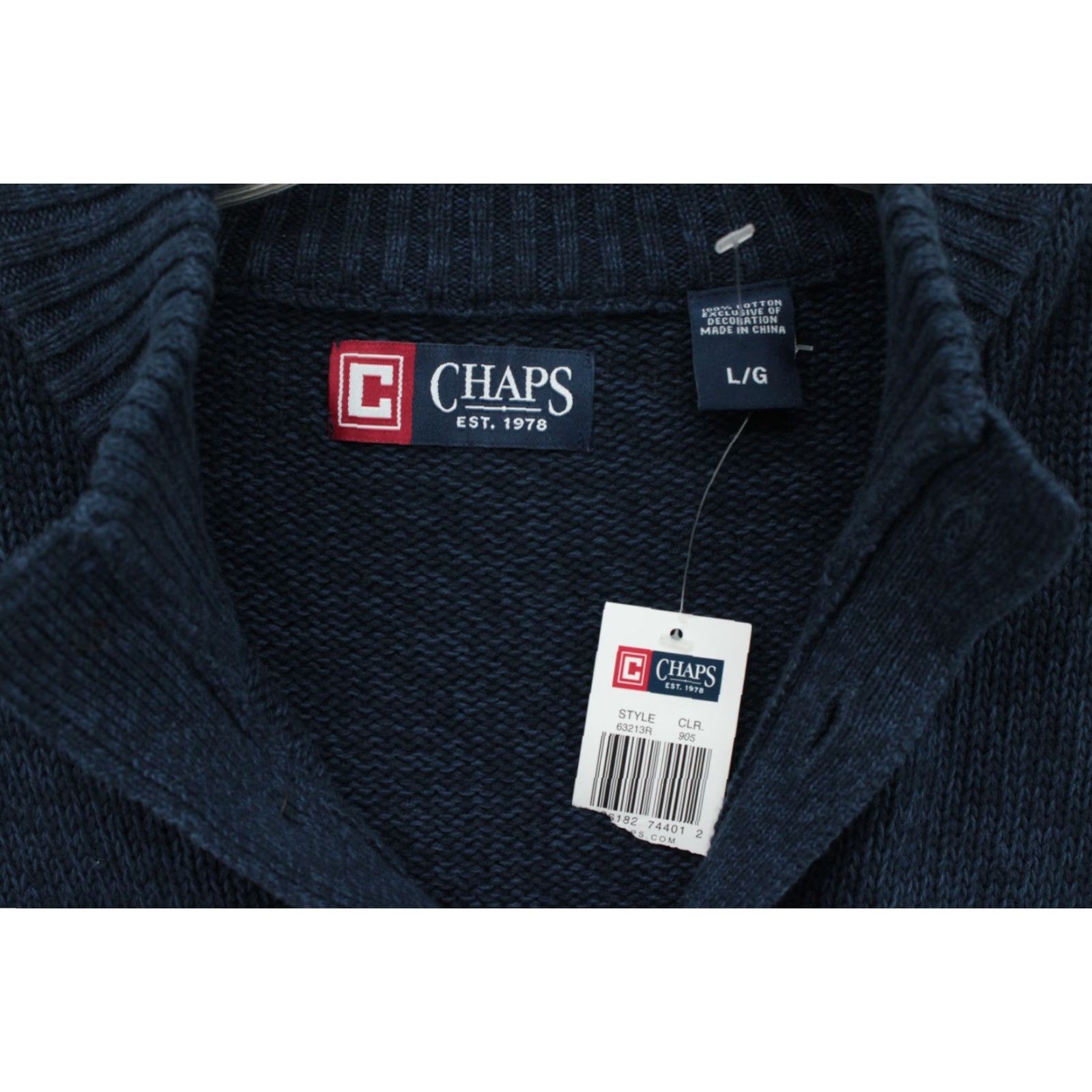 Chaps CHAPS Sweater Mens Large Blue Henley Mock Neck Heavy NWT Elbow Patches Hiking Shirt Mens Christmas? Size US L / EU 52-54 / 3 - 5 Thumbnail