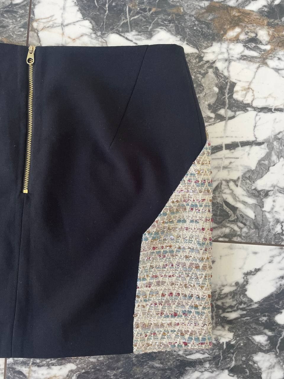 Ted Baker Ted Baker Geometric Tweed Skirt Size2 UK10 Gold Thread Lined Size 28" / US 6 / IT 42 - 6 Thumbnail
