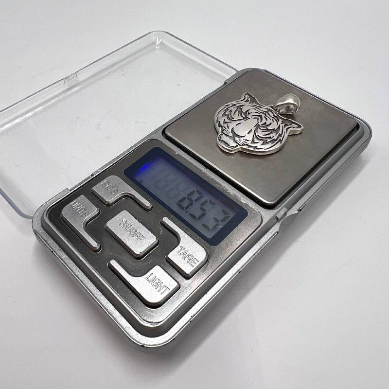 Sterling Silver 925 Sterling Silver Tiger Head Pendant Vintage Jewelry 8.5g Size ONE SIZE - 7 Thumbnail