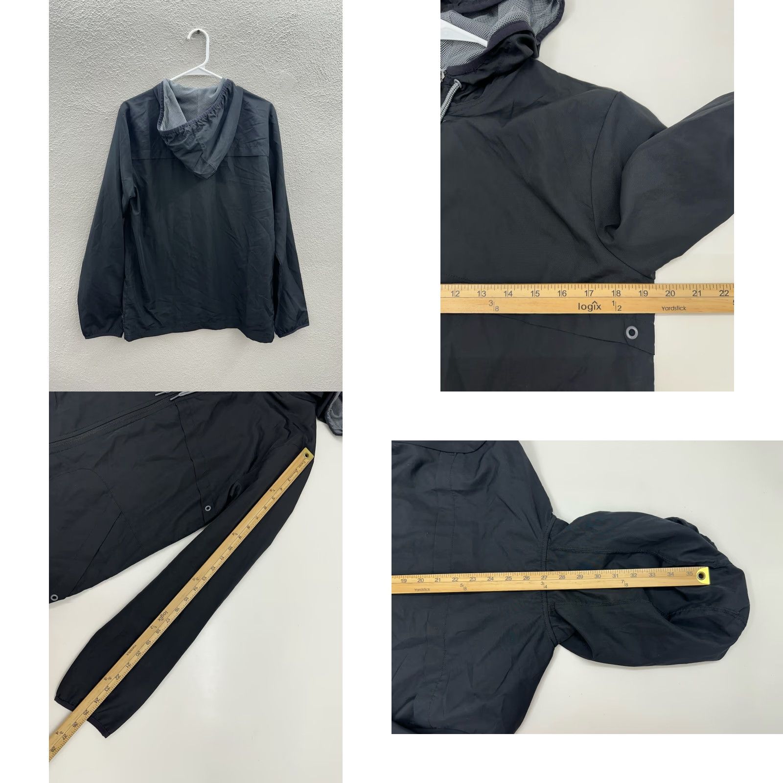 Athletic Works Athletic Works Mens Jacket Size Small Black Zip Up Hooded LightWeight Windbreaker Size US S / EU 44-46 / 1 - 8 Thumbnail