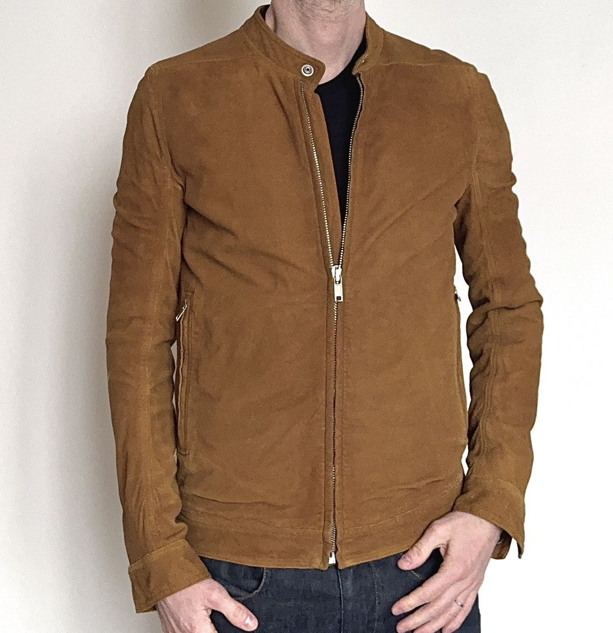 Rick Owens Rick Owen’s biker suede leather jacket Size US M / EU 48-50 / 2 - 2 Thumbnail