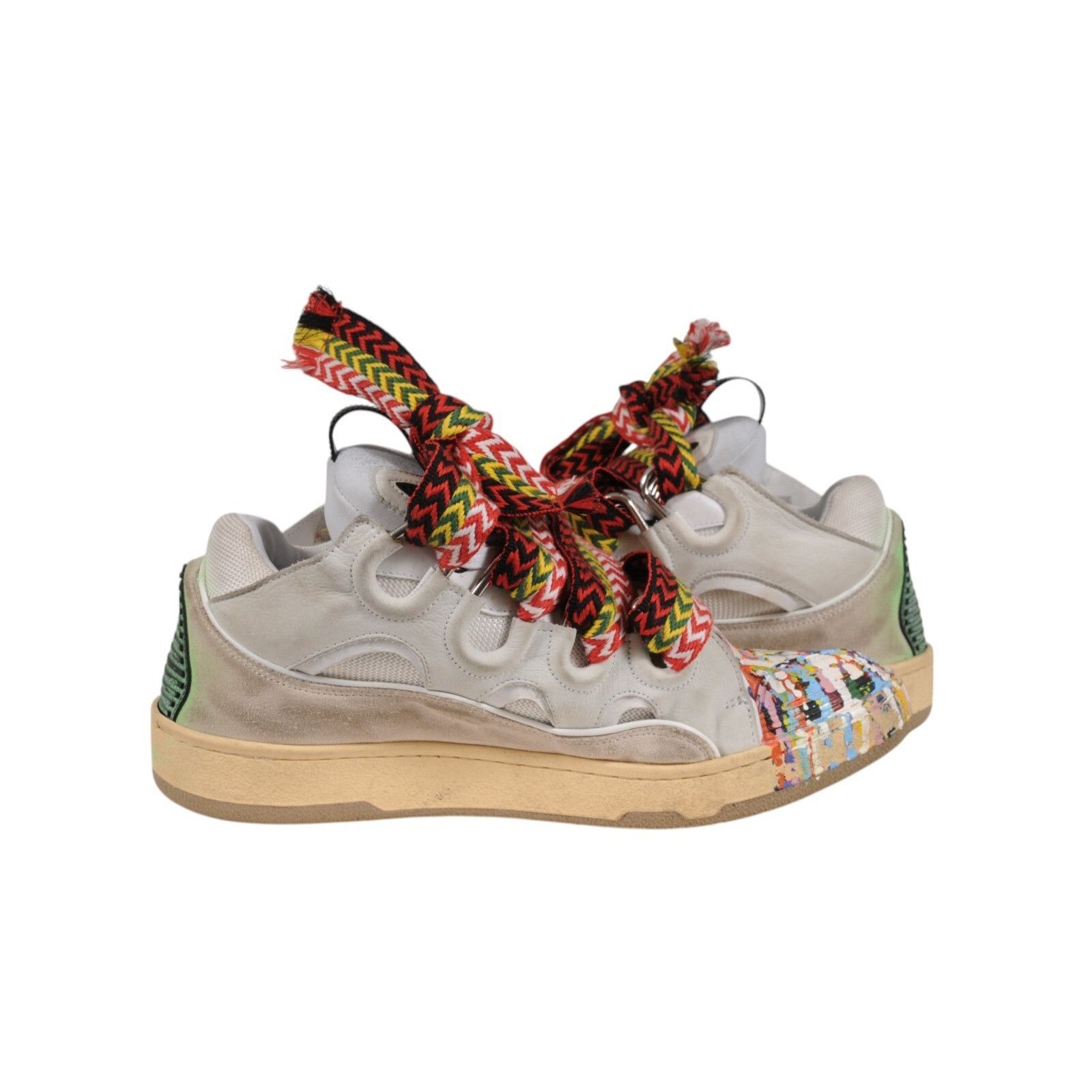 Gallery Dept. × Lanvin Curb Skate Sneakers White Paint Sneakers - 02541 Size US 10 / EU 43 - 9 Thumbnail