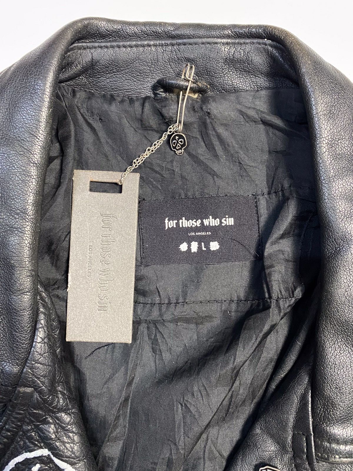 For Those Who Sin SINNERS GANG LEATHER JACKET Size US L / EU 52-54 / 3 - 12 Thumbnail