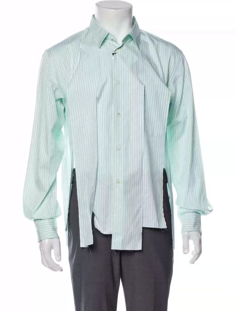 comme des garcon deconstruct and destroy striped shirts