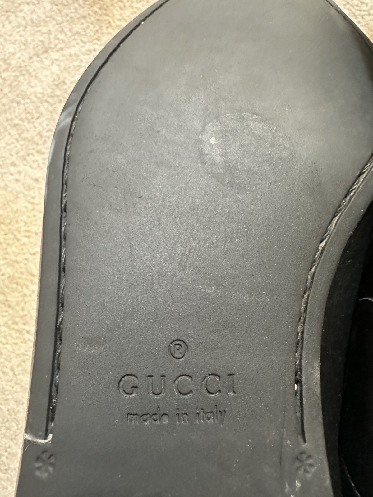 Gucci Gucci Black Leather Square Toe Lace Up Shoes Made in Italy Size US 10 / EU 43 - 11 Thumbnail