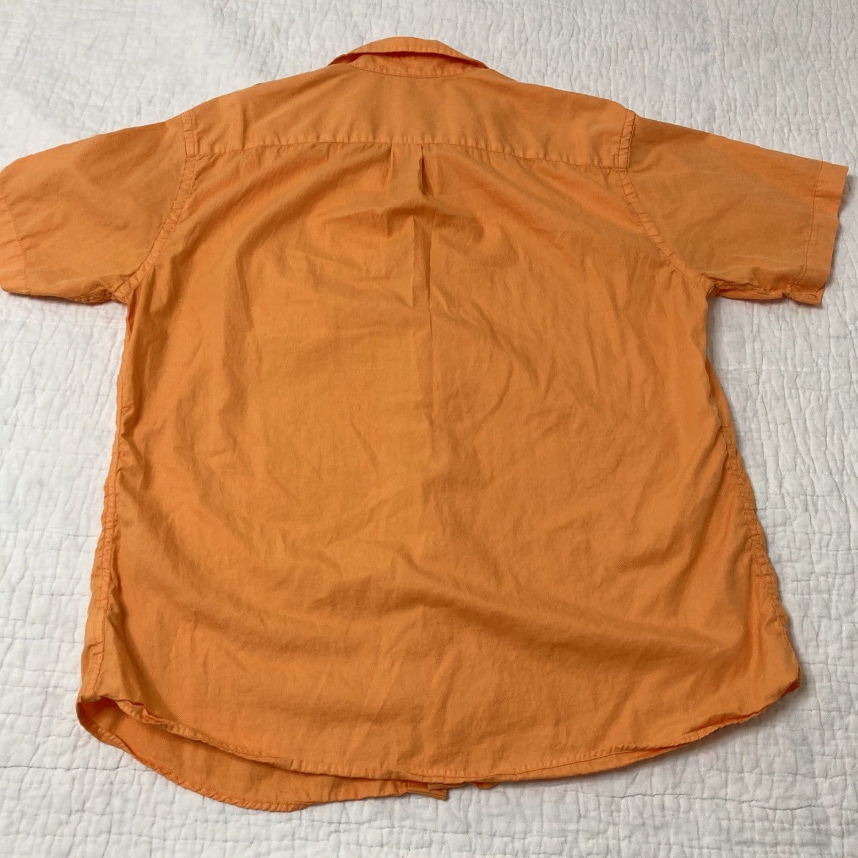 Peter Millar Peter Millar Shirt Mens Large Orange Seaside Collection Cotton Silk Button Up Size US L / EU 52-54 / 3 - 4 Thumbnail