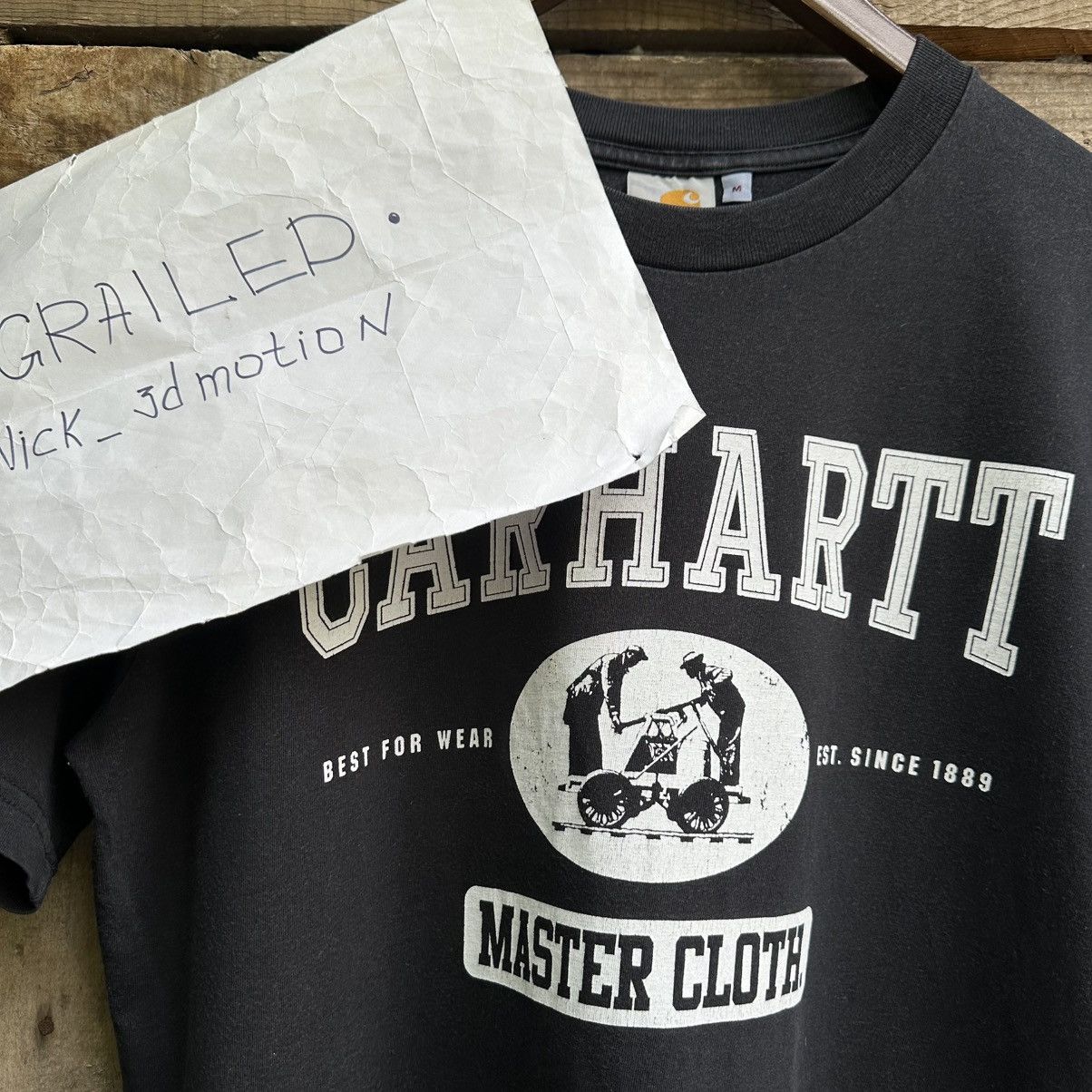 Carhartt × Vintage Vintage y2k Carhartt Workwear Graphic Tee Size US M / EU 48-50 / 2 - 9 Thumbnail