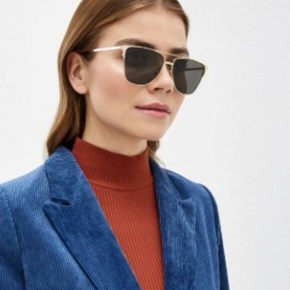 Saint Laurent Paris Saint Laurent SL280 003 Sunglasses Silver Aviator Frame Size ONE SIZE - 2 Thumbnail