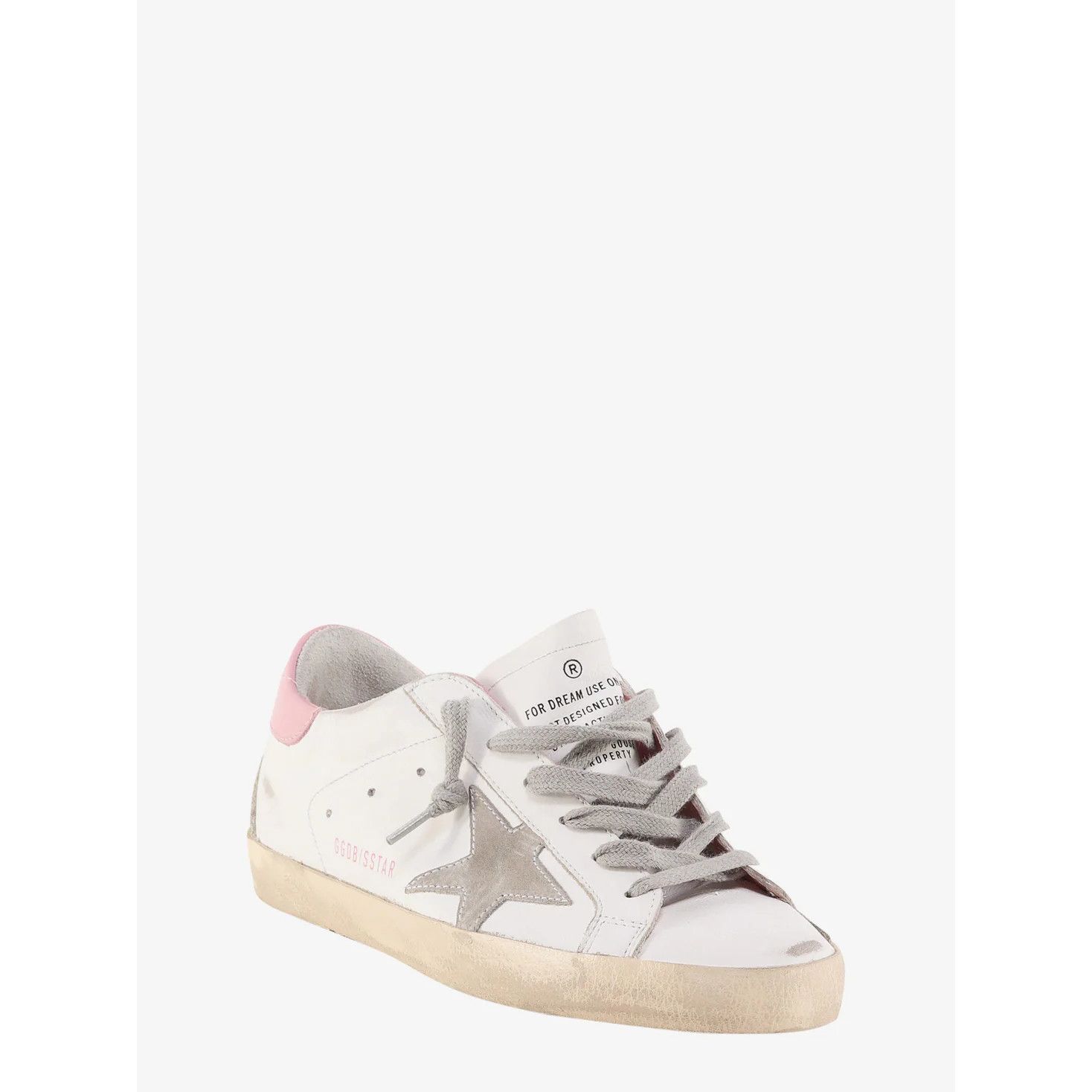 GOLDEN GOOSE Super-Star Women's White/Pink Leather Low Top S
