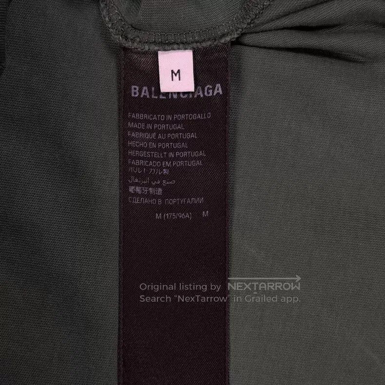 Balenciaga Balenciaga Black tape logo green short-sleeve Size US M / EU 48-50 / 2 - 7 Thumbnail