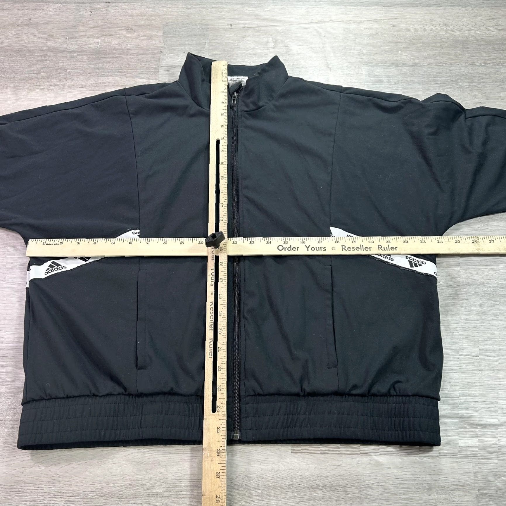 Adidas Adidas Track Jacket Womens L Black Full Zip Lined Oversized GJ0491 Size L / US 10 / IT 46 - 6 Thumbnail