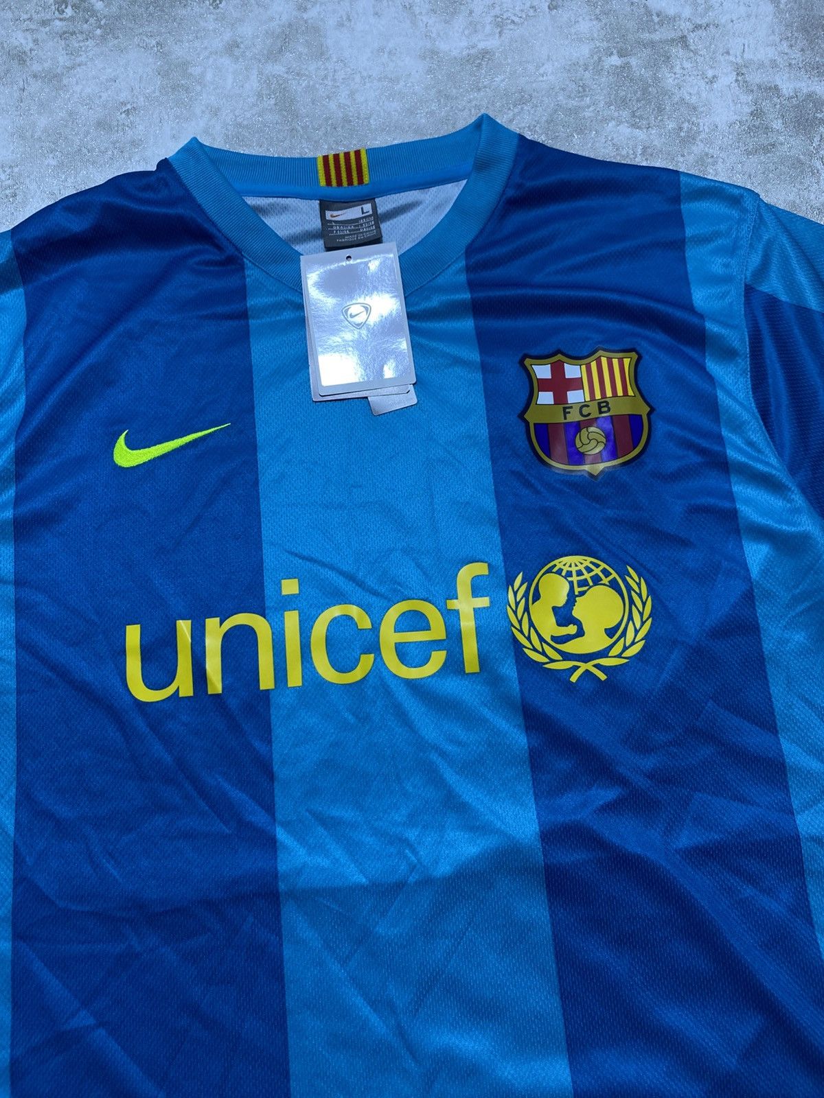Nike NWT Nike FC Barcelona 2007-08 Vintage Blue Football Jersey Size US L / EU 52-54 / 3 - 3 Thumbnail