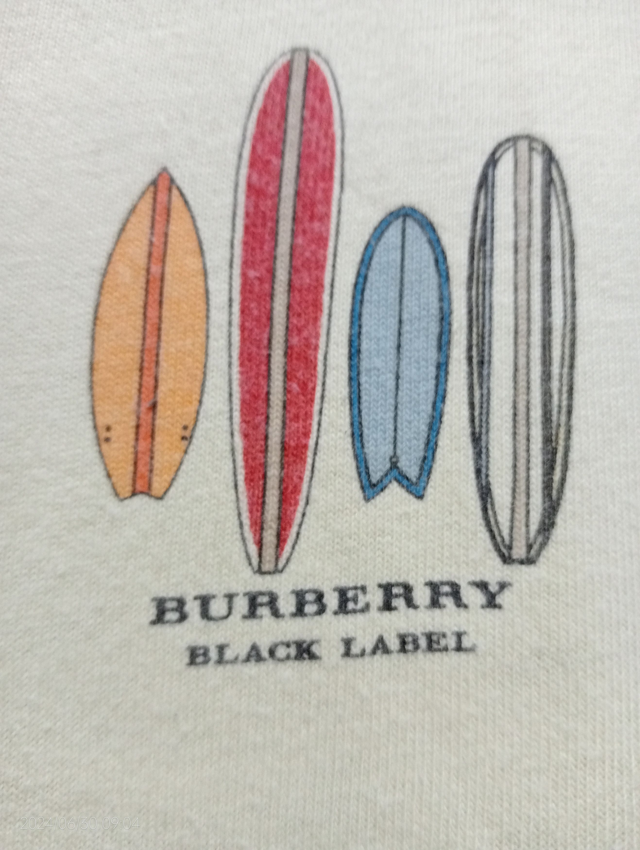 Burberry Vintage Burberry Surfboards Ringer Tee Very Rare Size US L / EU 52-54 / 3 - 6 Thumbnail