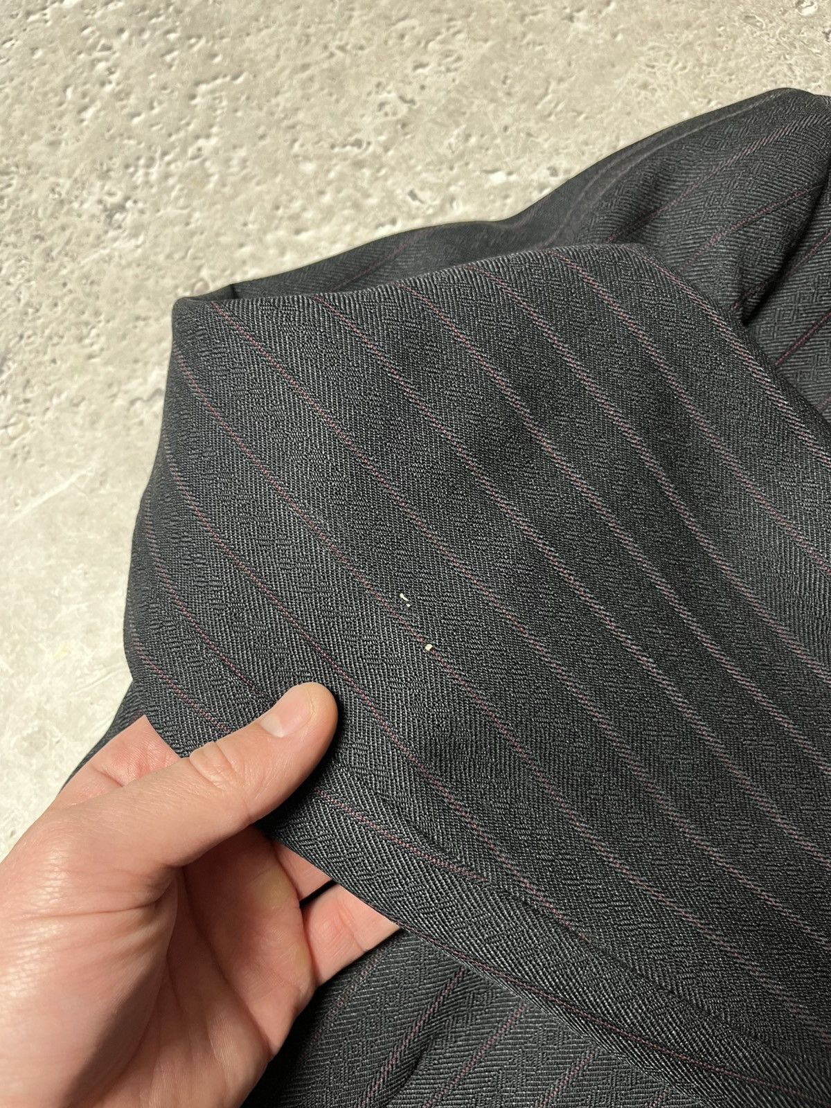Other Vintage 1973 Tailored Pinstripe Blazer Jacket Dark Wool Coat Size US L / EU 52-54 / 3 - 14 Thumbnail