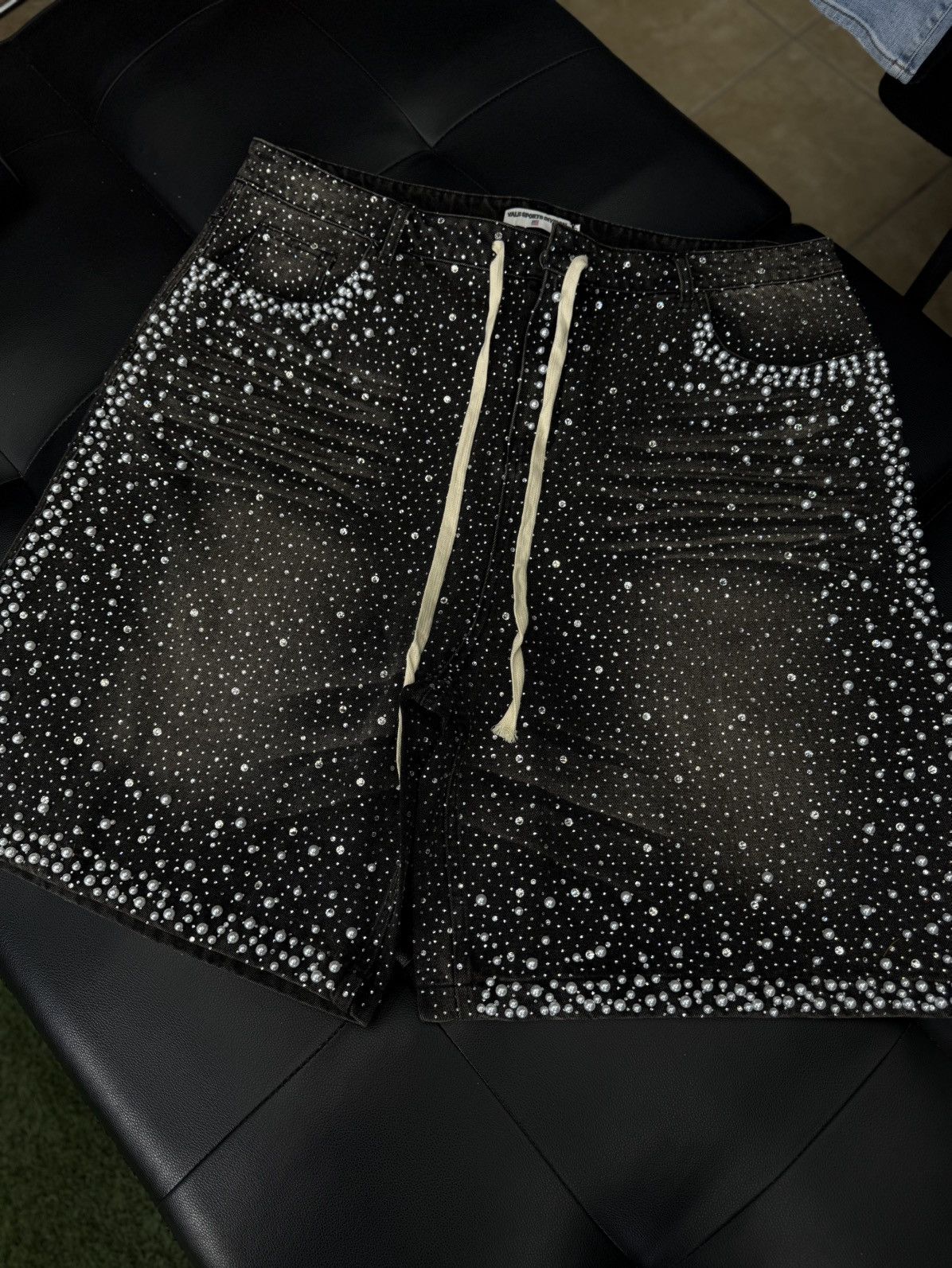 Vale Valley Vale Rhinestone Shorts Black Size 40 (NEW) Size US 40 / EU 56 - 2 Thumbnail